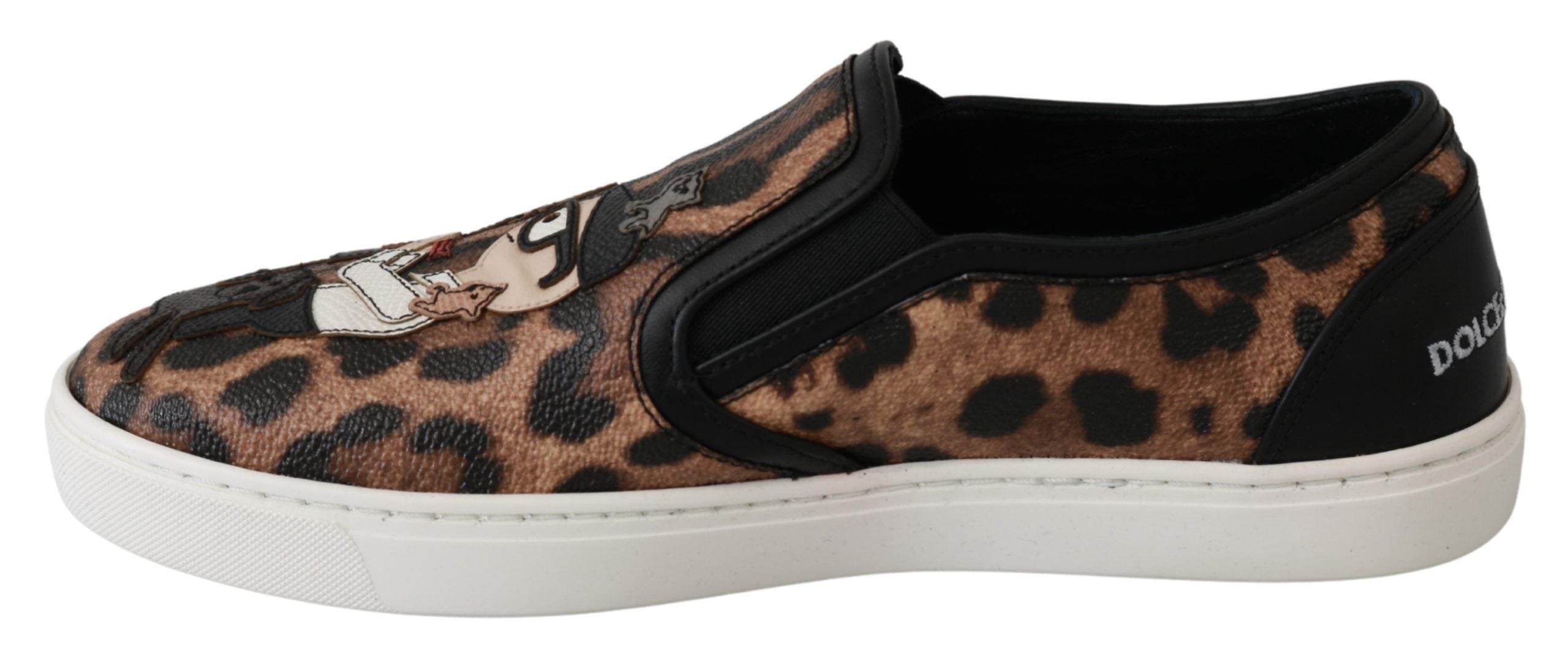 Dolce & Gabbana Leather Leopard #dgfamily Loafers Shoes-2