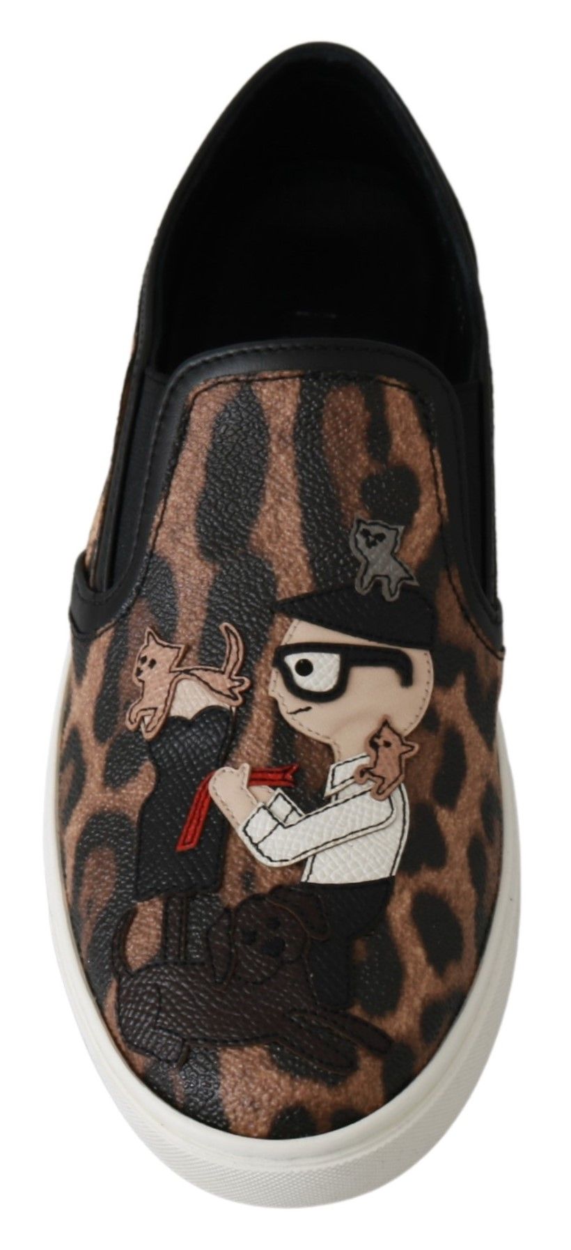 Dolce & Gabbana Leather Leopard #dgfamily Loafers Shoes-4
