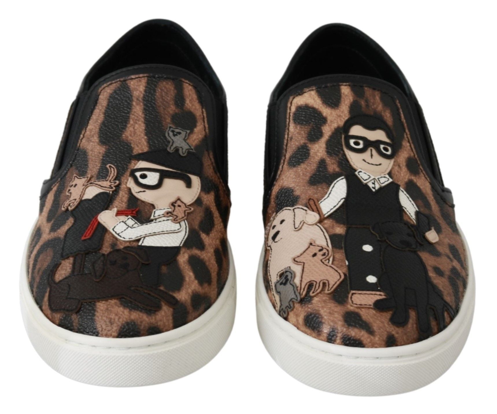 Dolce & Gabbana Leather Leopard #dgfamily Loafers Shoes-5