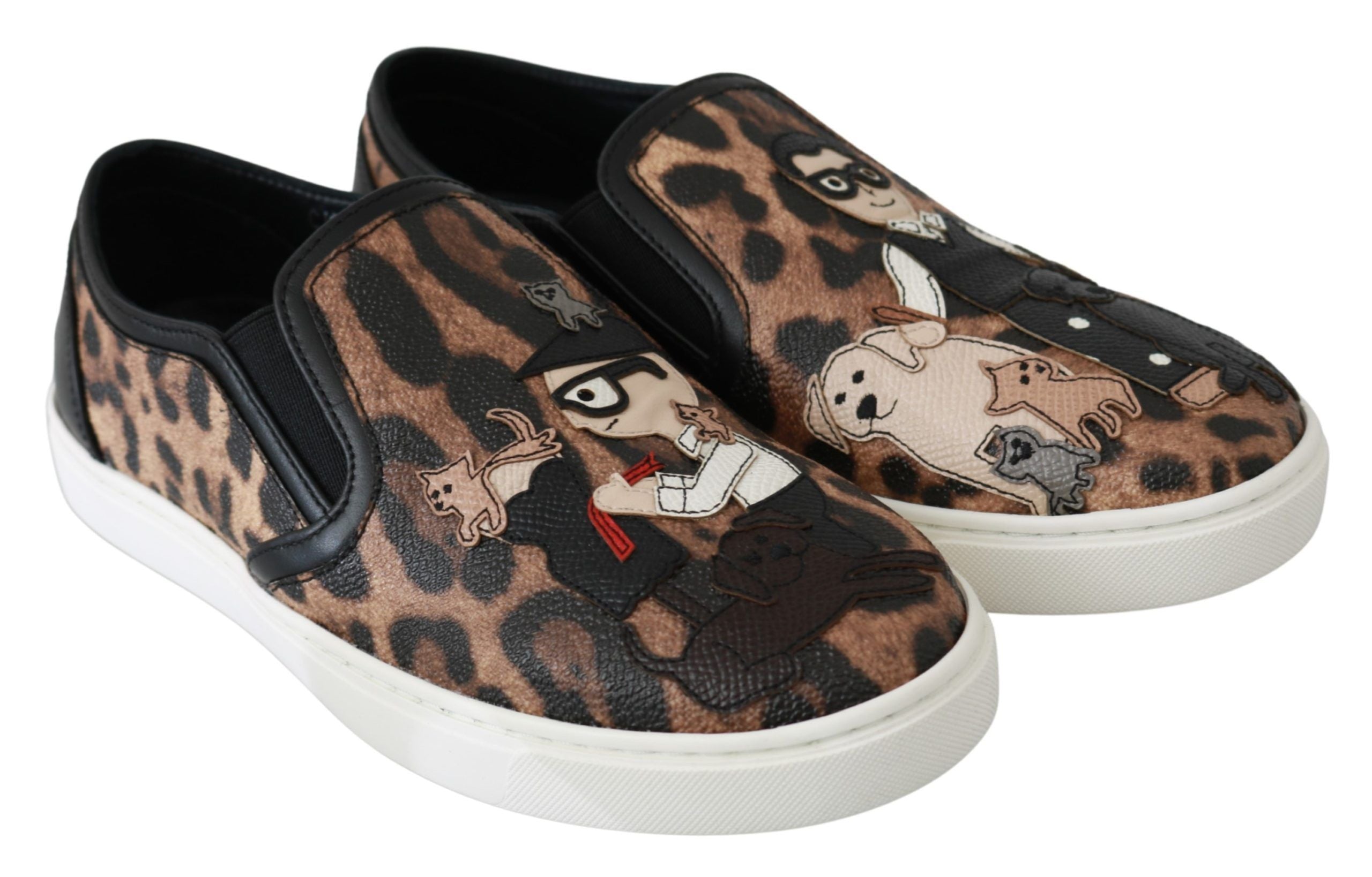 Dolce & Gabbana Leather Leopard #dgfamily Loafers Shoes-6
