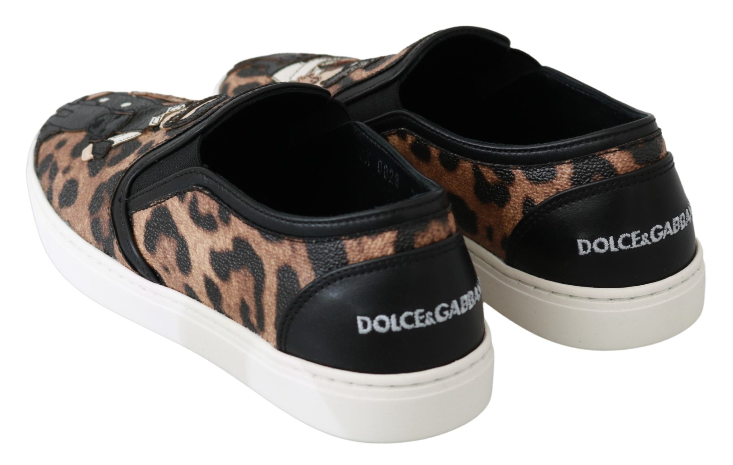 Dolce & Gabbana Leather Leopard #dgfamily Loafers Shoes-7