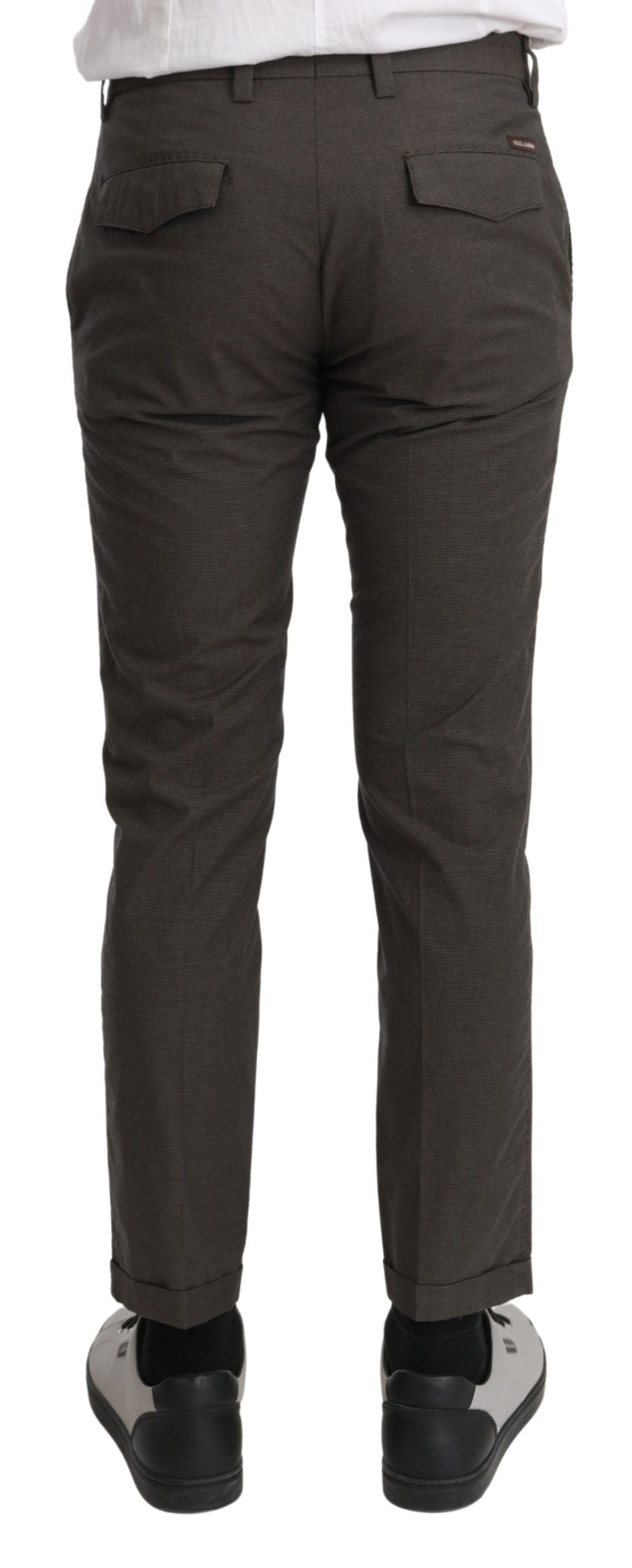 Dolce & Gabbana Brown Casual Men's Trousers 100% Cotton Trousers-3