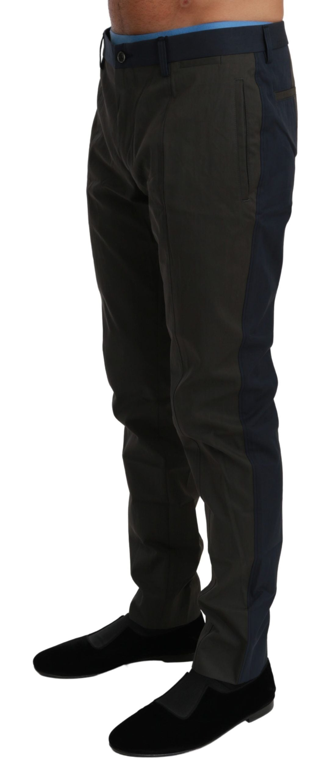 Dolce & Gabbana Elegante Slim Fit Gestreifte Freizeithose-2