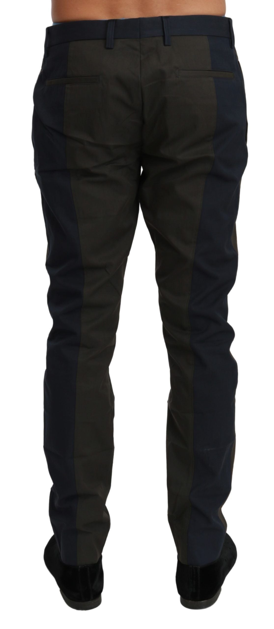 Dolce & Gabbana Elegante Slim Fit Gestreifte Freizeithose-3