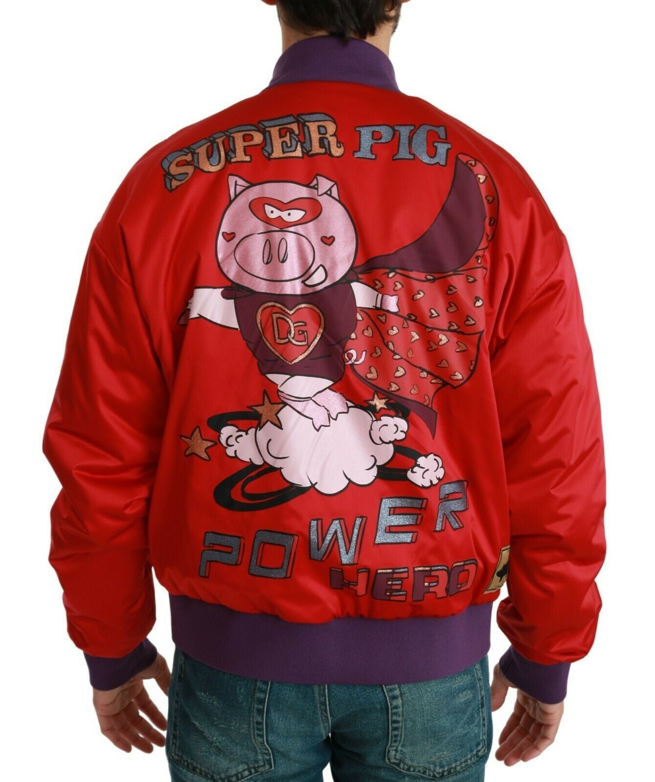 Dolce & Gabbana Red YEAR OF THE PIG bomber jacket-2