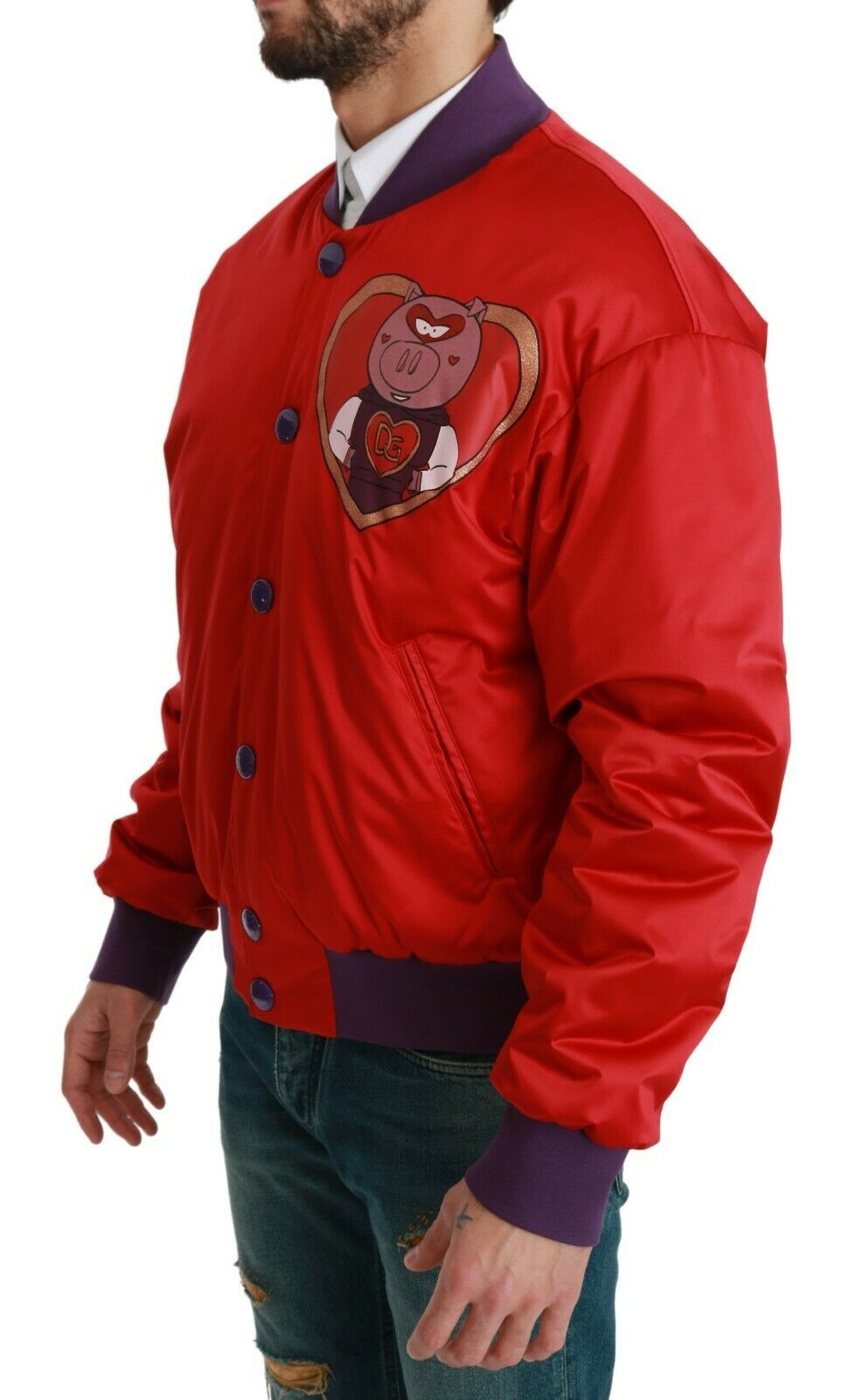 Dolce & Gabbana Red YEAR OF THE PIG bomber jacket-3