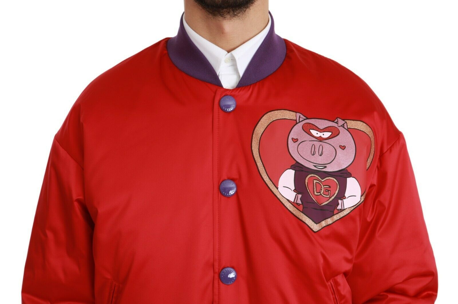 Dolce & Gabbana Red YEAR OF THE PIG bomber jacket-4