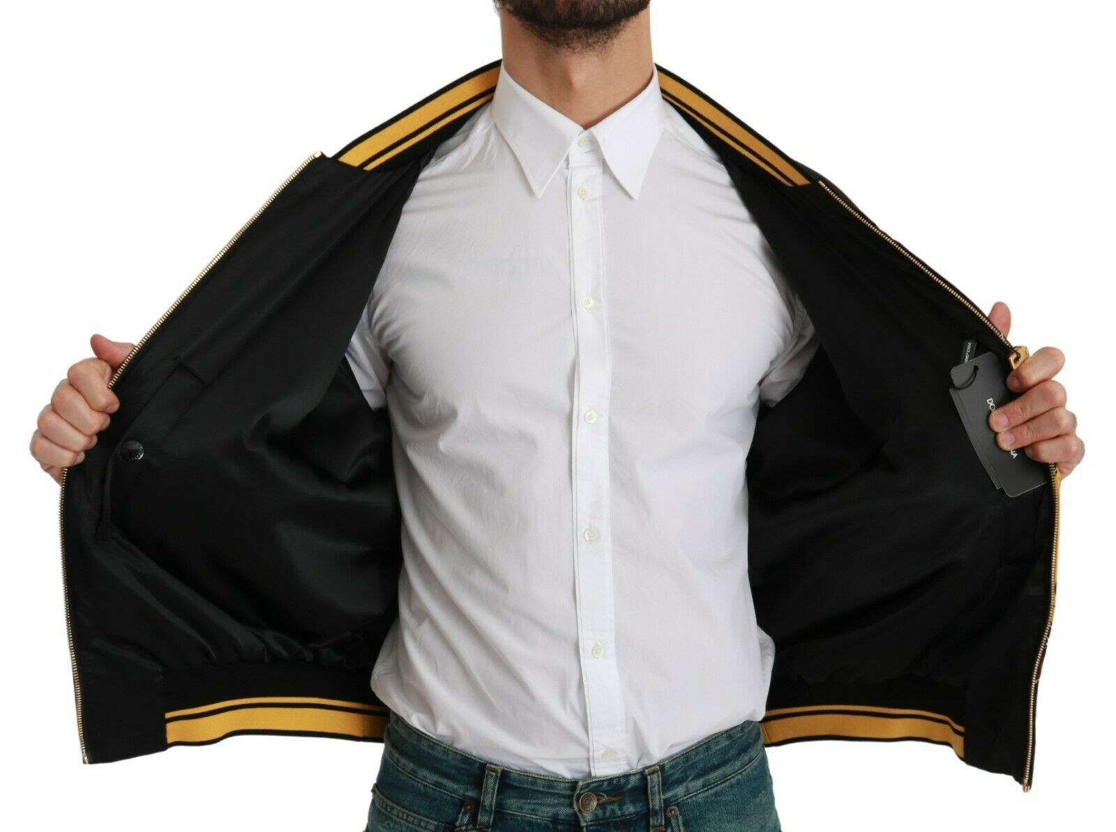 Dolce & Gabbana Black YEAR OF THE PIG Bomber Jacket-5