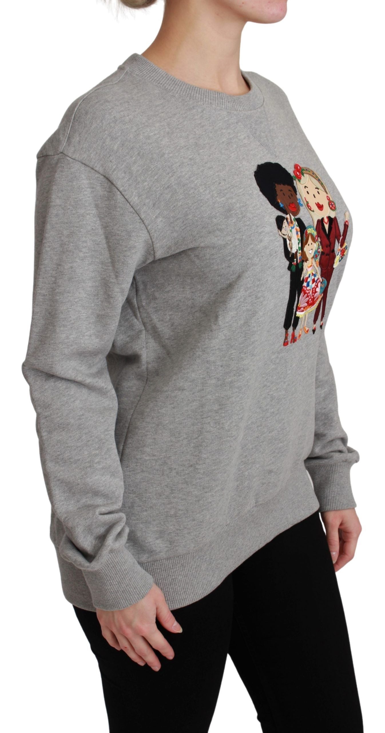Suéter de algodón gris Dolce & Gabbana #dgfamily-2