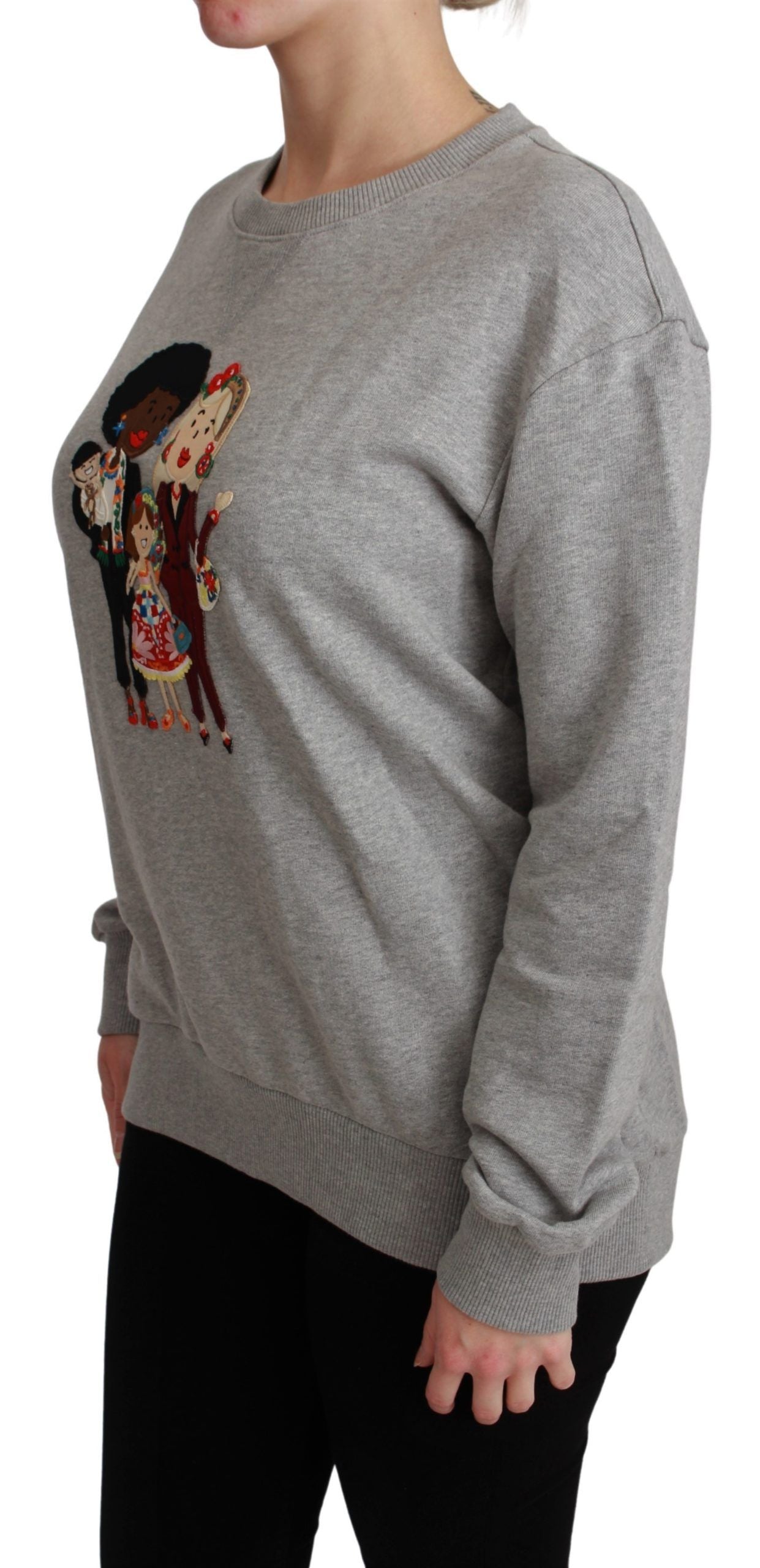 Suéter de algodón gris Dolce & Gabbana #dgfamily-3