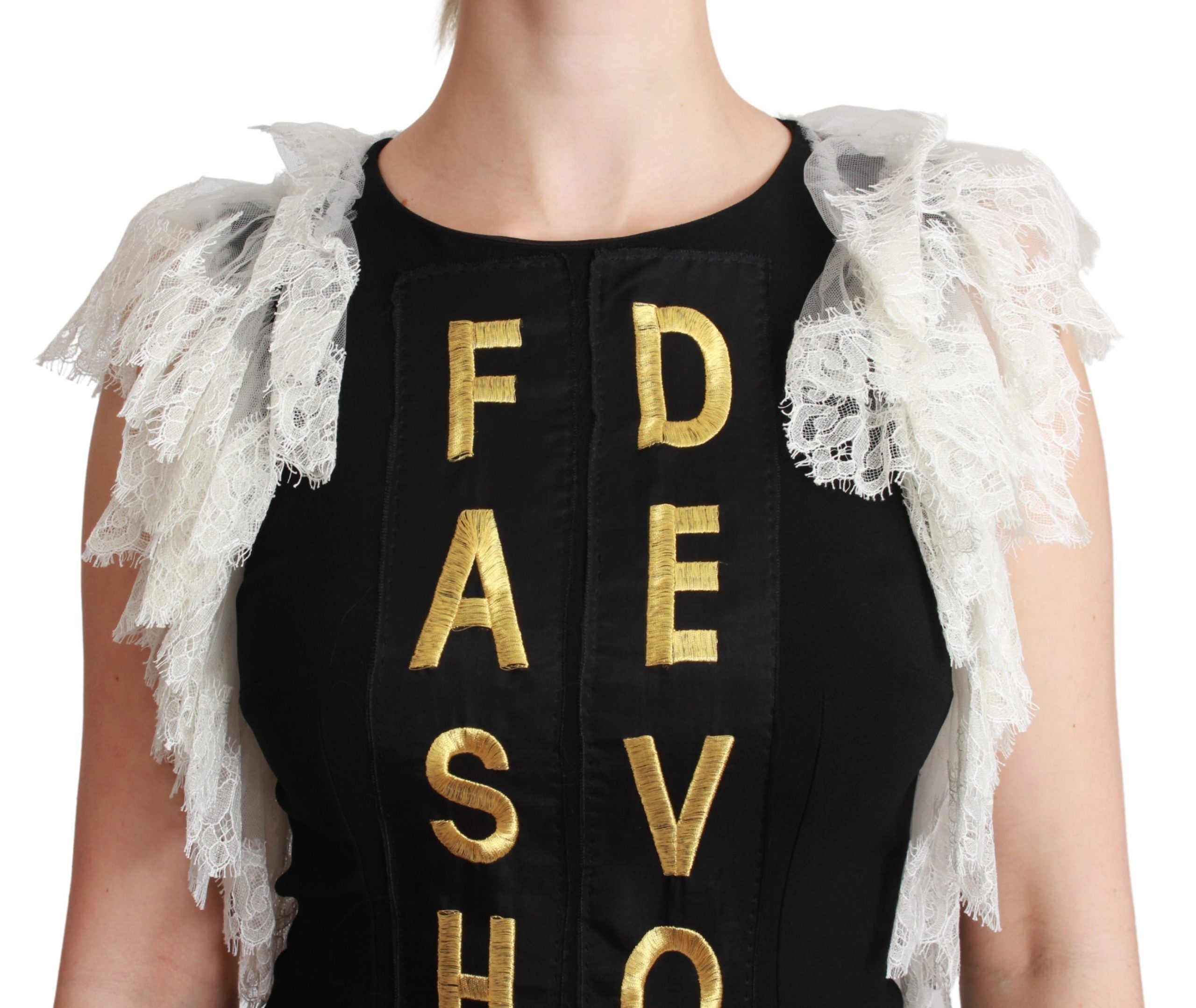 Dolce & Gabbana Black Fashion Devotion Sheath Dress Mini-5