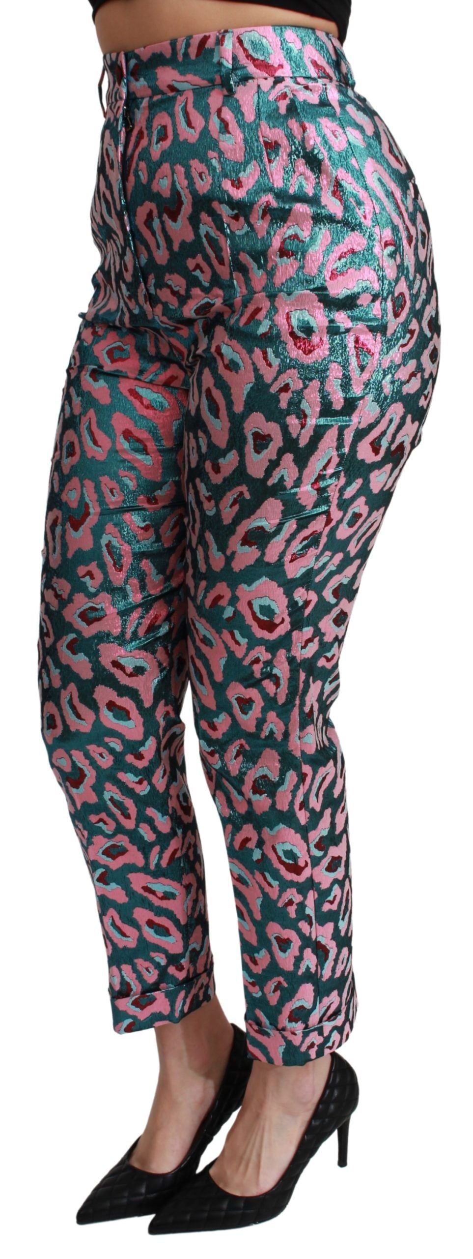Dolce & Gabbana multicoloured patterned cropped trousers with a high waist-3