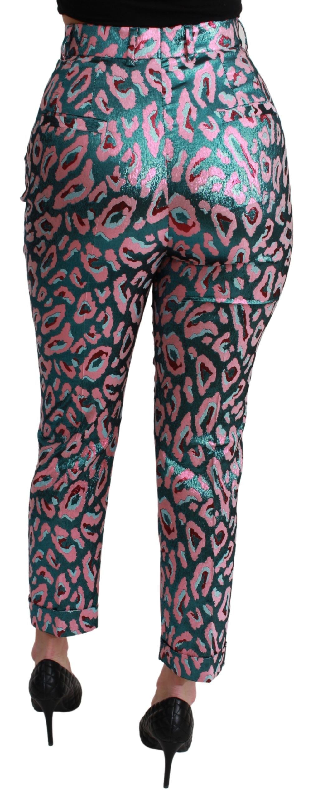 Dolce & Gabbana multicoloured patterned cropped trousers with a high waist-4