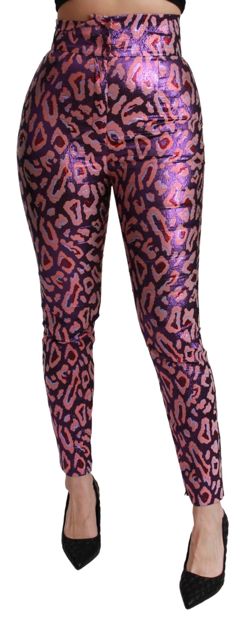 Dolce & Gabbana multicoloured patterned cropped trousers with a high waist