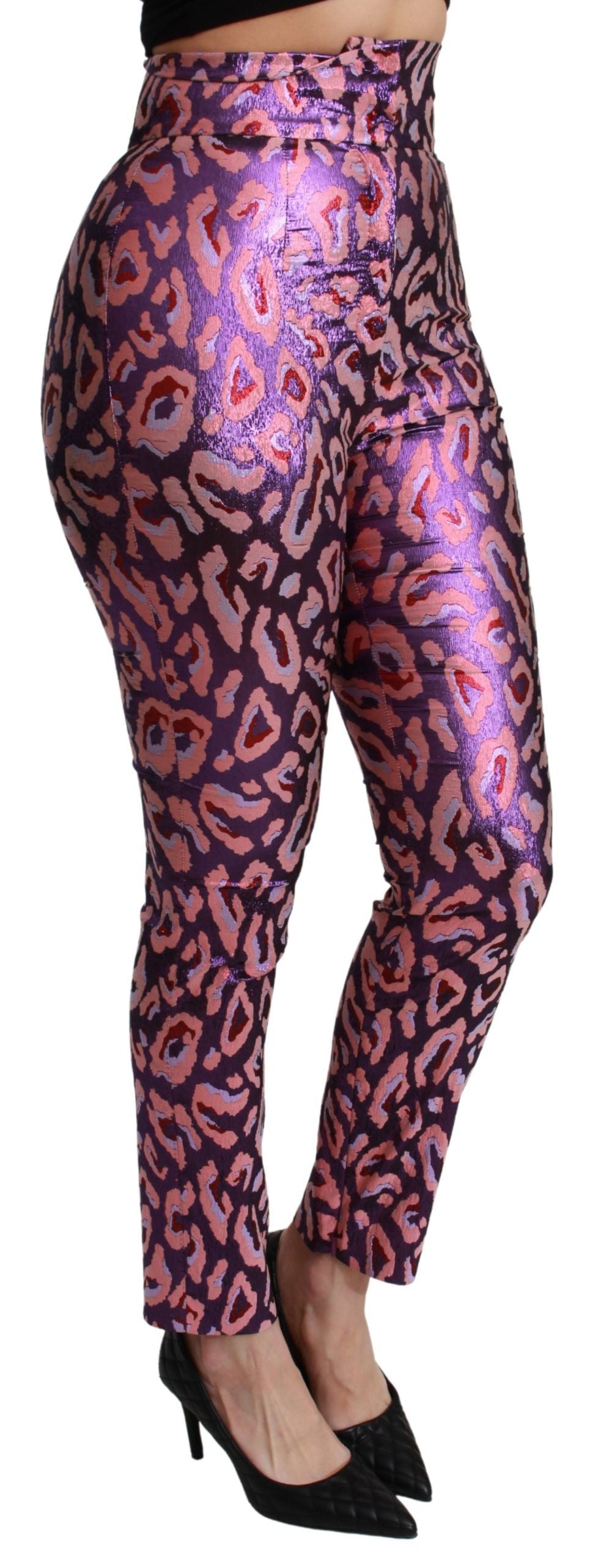 Dolce & Gabbana multicoloured patterned cropped trousers with a high waist-2