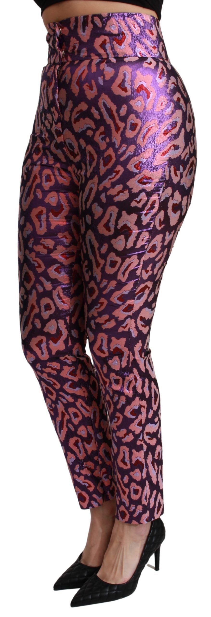 Dolce & Gabbana multicoloured patterned cropped trousers with a high waist-3