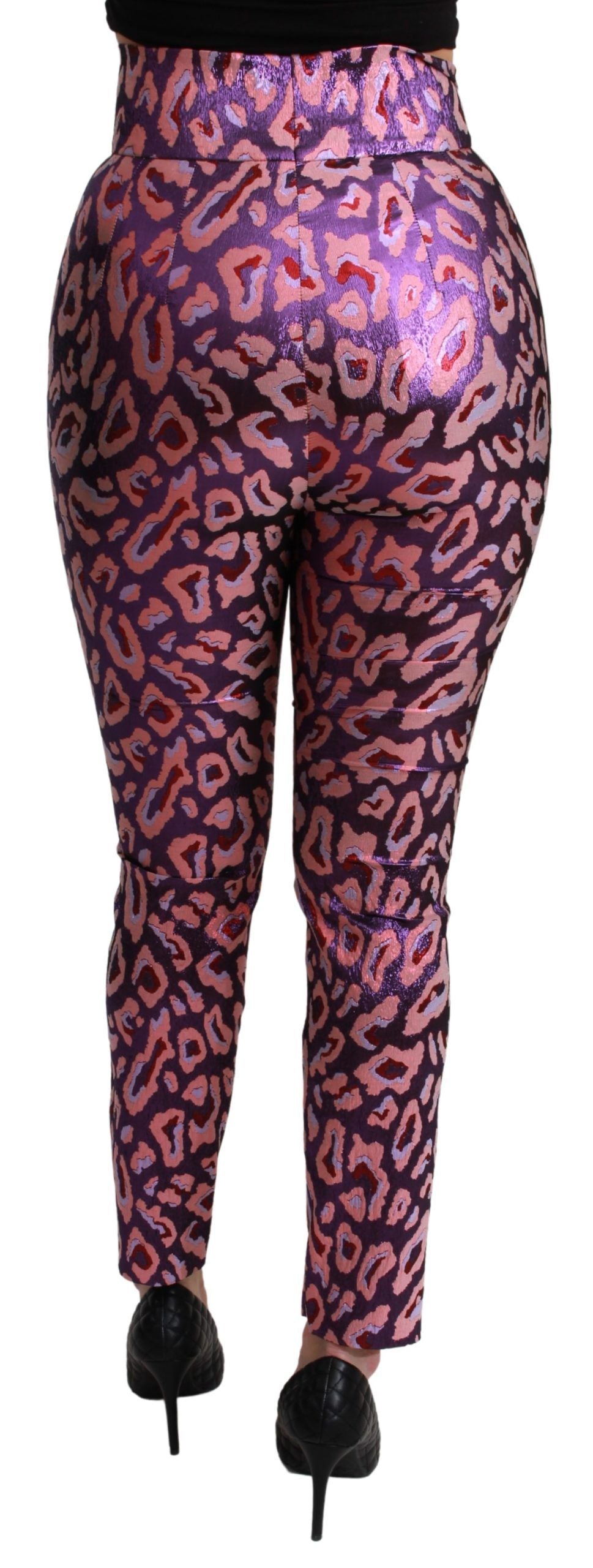 Dolce & Gabbana multicoloured patterned cropped trousers with a high waist-4
