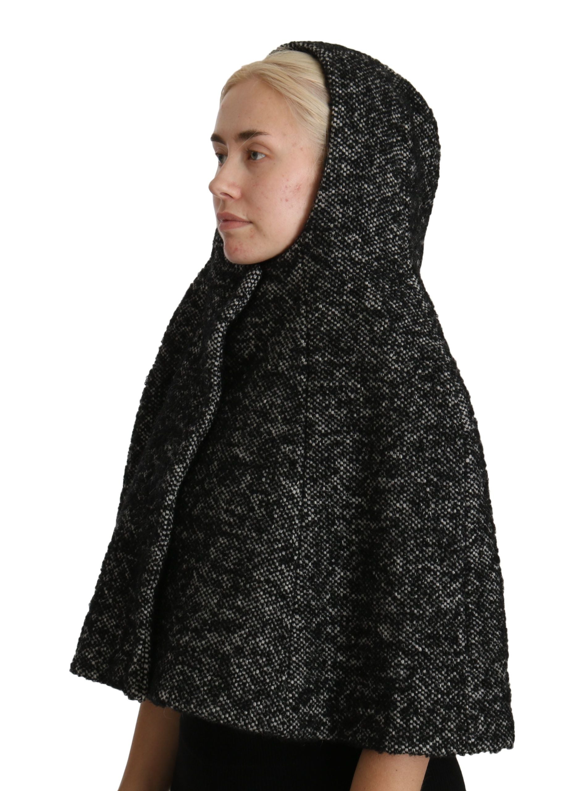 Dolce & Gabbana Grey Tweet Wool Kaftan Jacket Coat Top-3