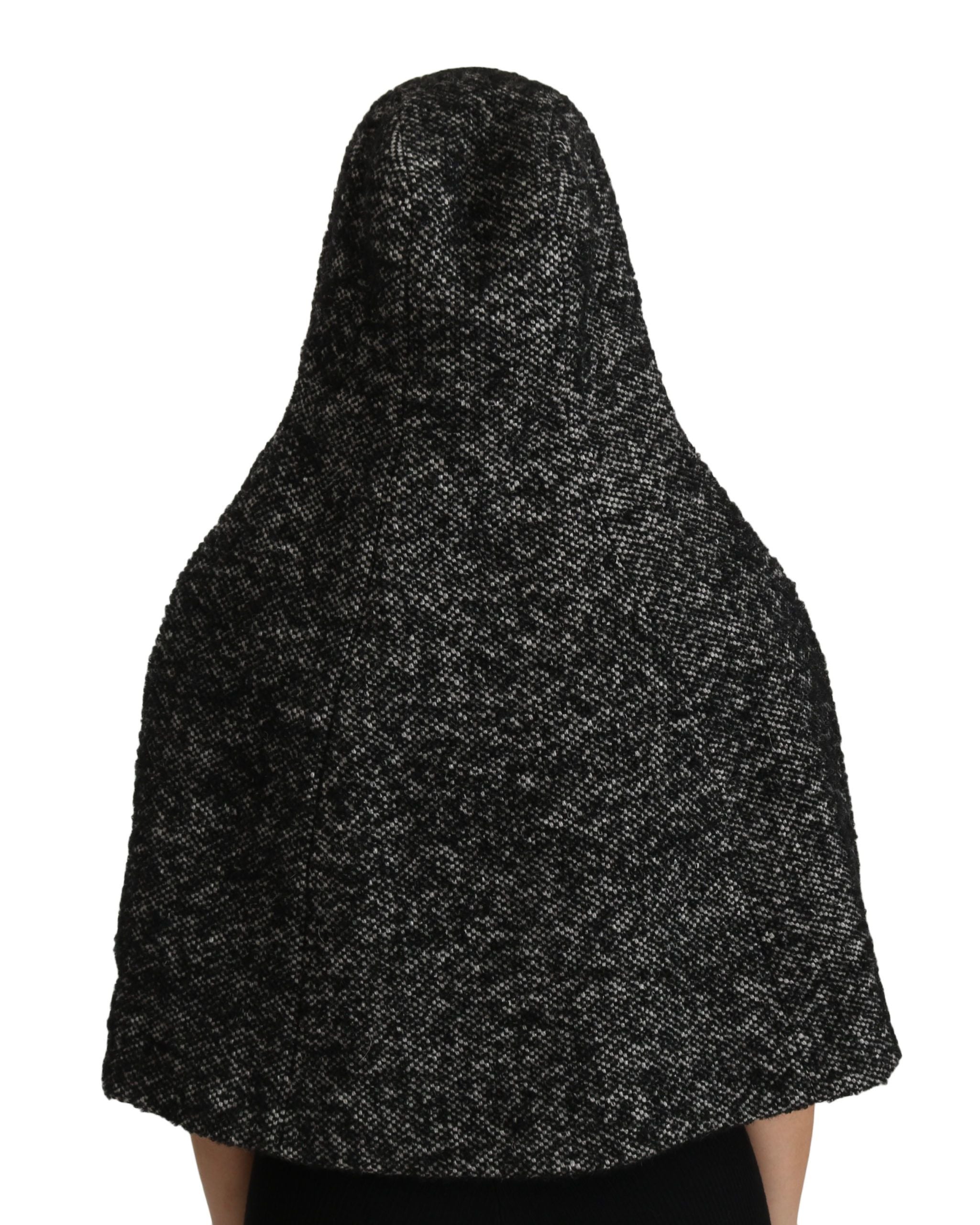 Dolce & Gabbana Grey Tweet Wool Kaftan Jacket Coat Top-4