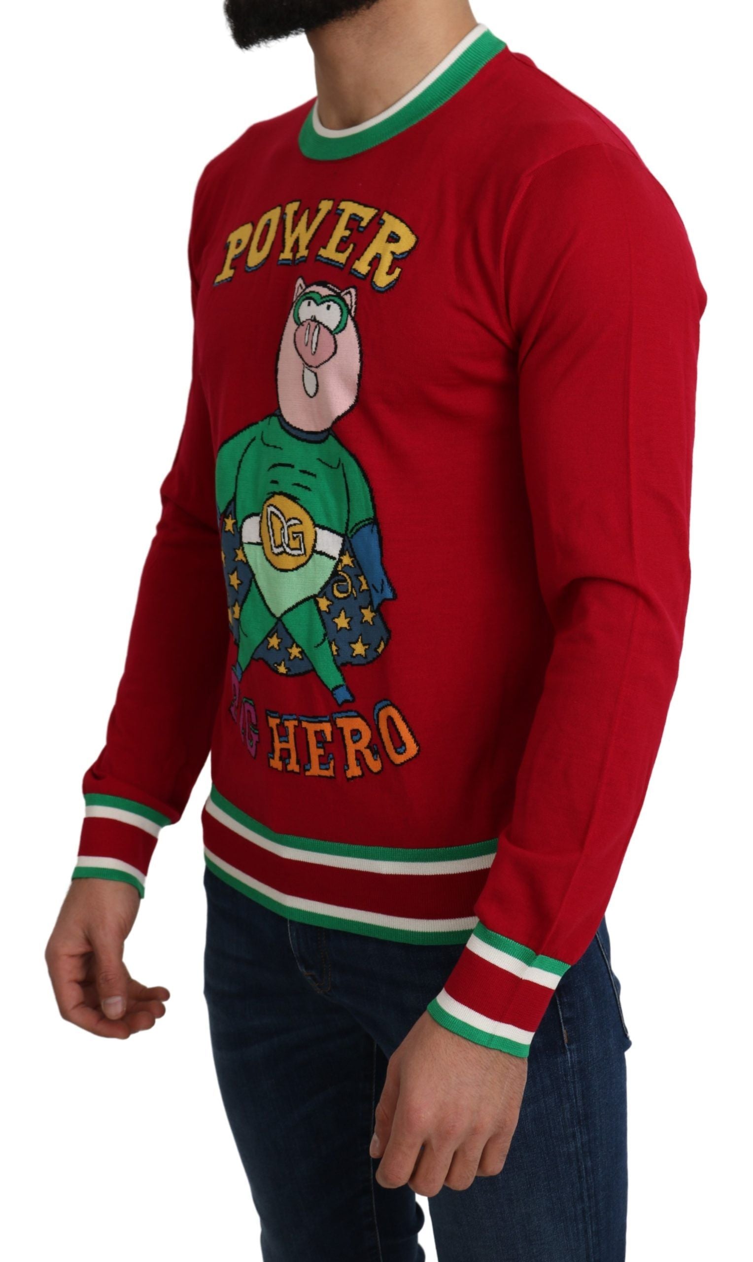 Dolce & Gabbana Red Wool and Silk Sweater for the Pig of the Year-2