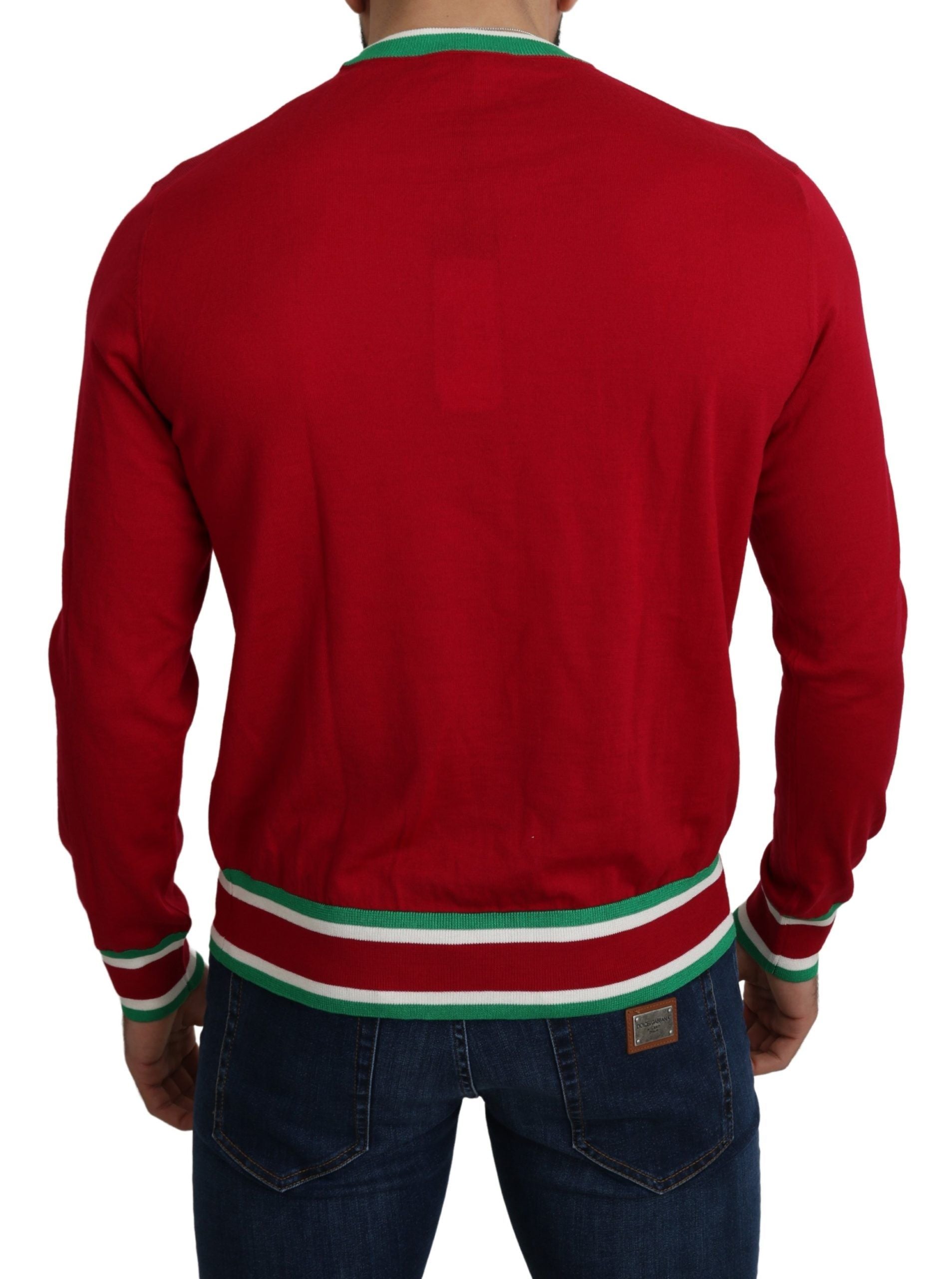 Dolce & Gabbana Red Wool and Silk Sweater for the Pig of the Year-3