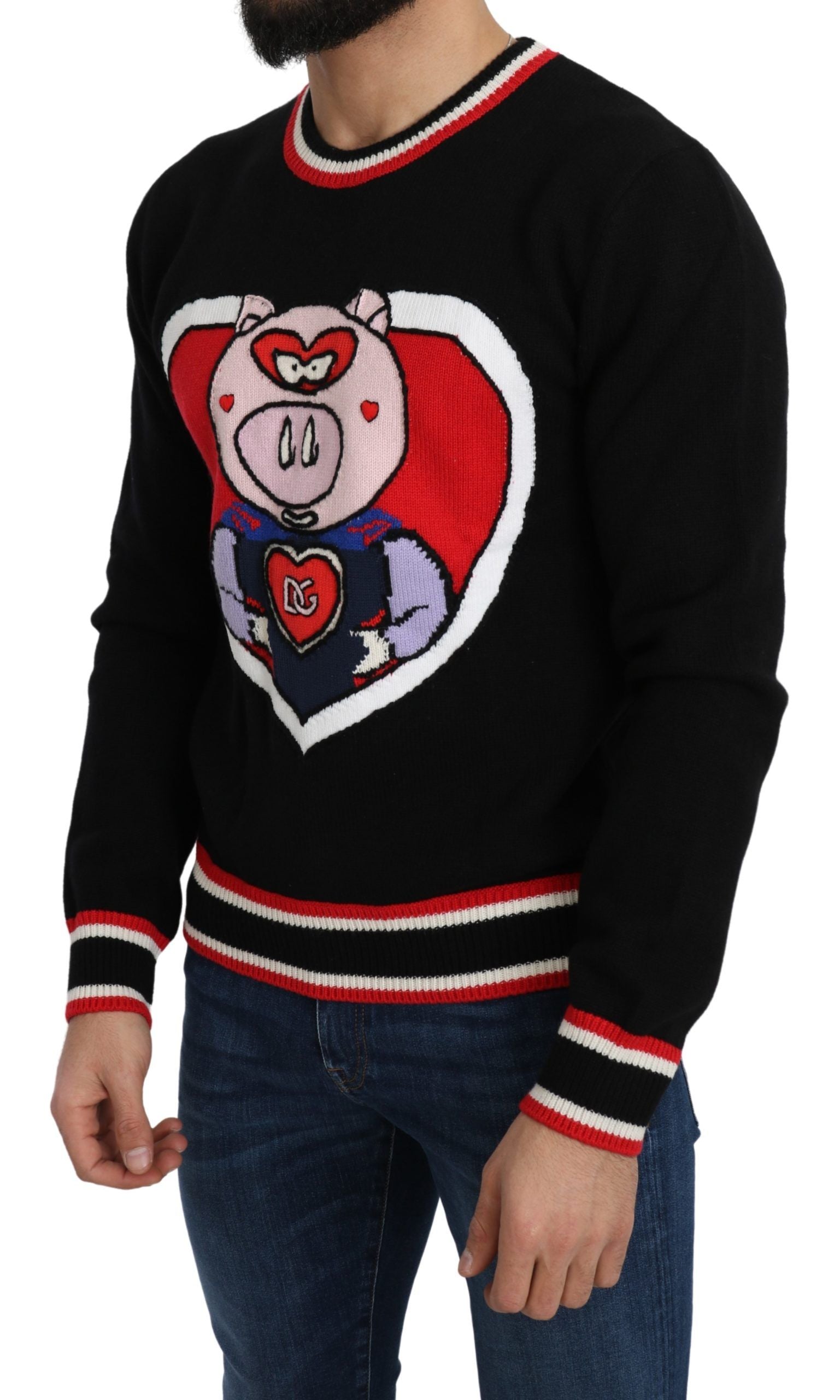Dolce & Gabbana Black Cashmere Sweater Pig of the Year-2