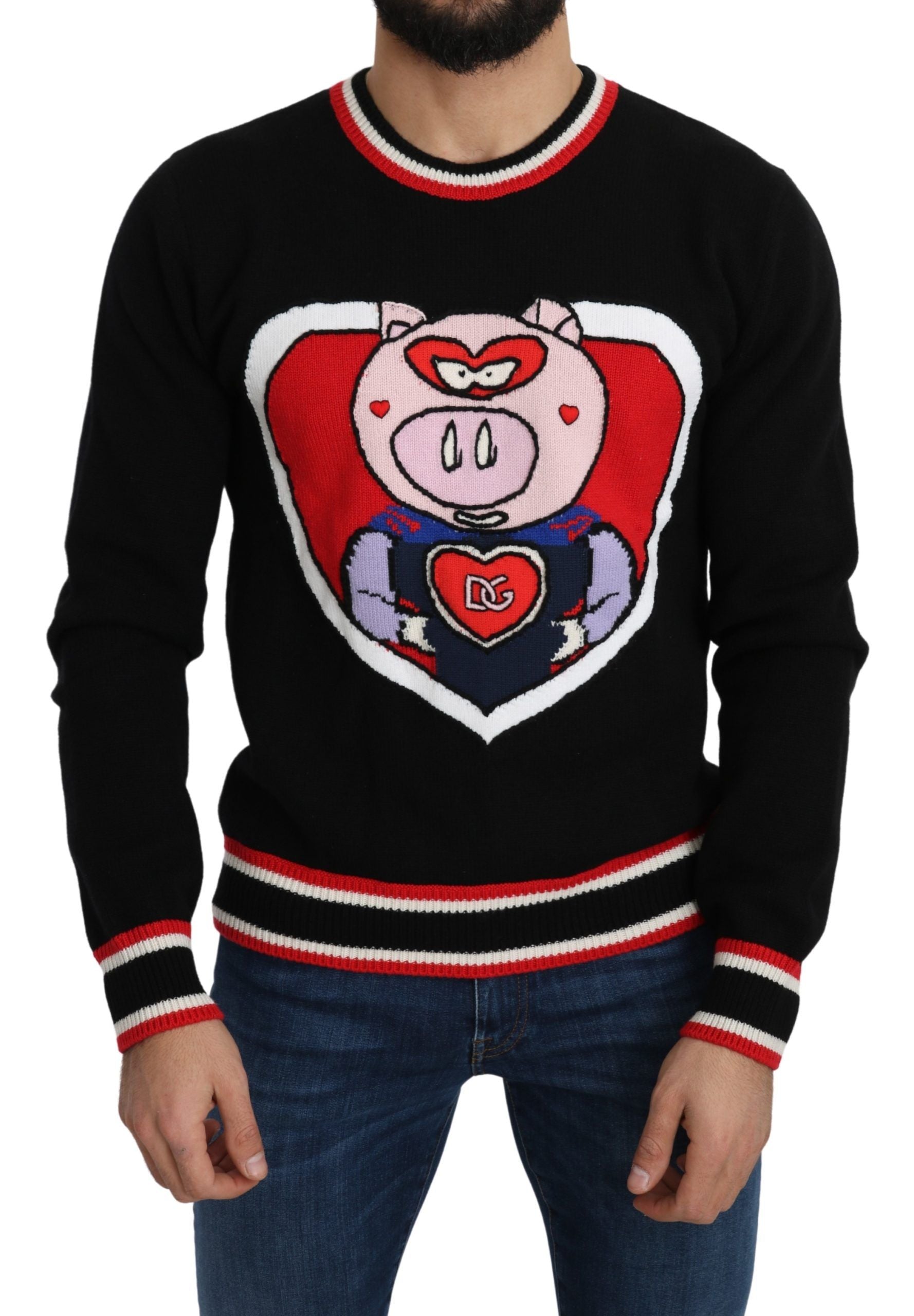 Dolce & Gabbana Black Cashmere Sweater Pig of the Year
