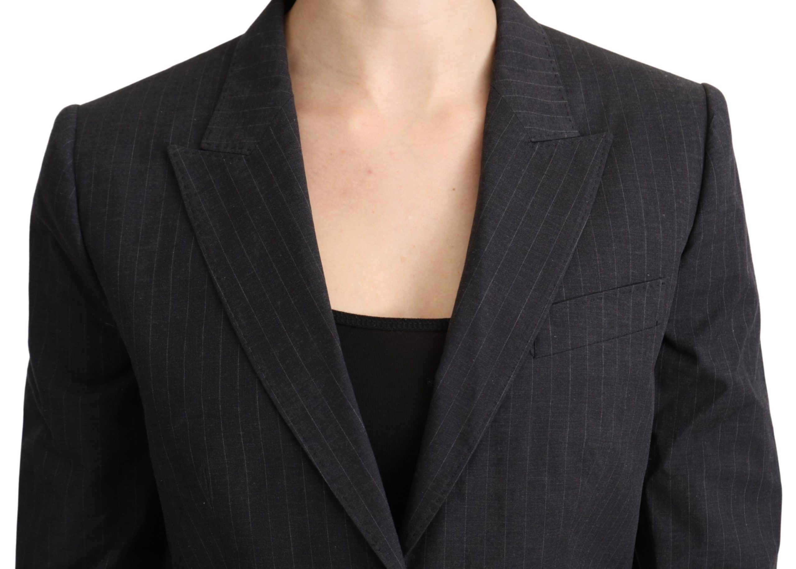 Dolce & Gabbana Grey Single-Breasted Blazer Cotton Jacket-5