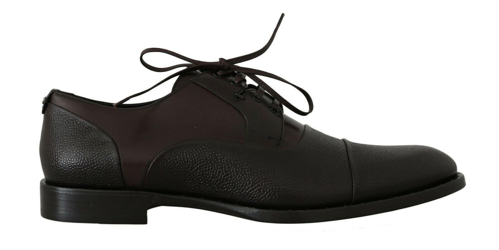 Dolce & Gabbana Brown Leather Lace-Up Dress Men's Shoes-1