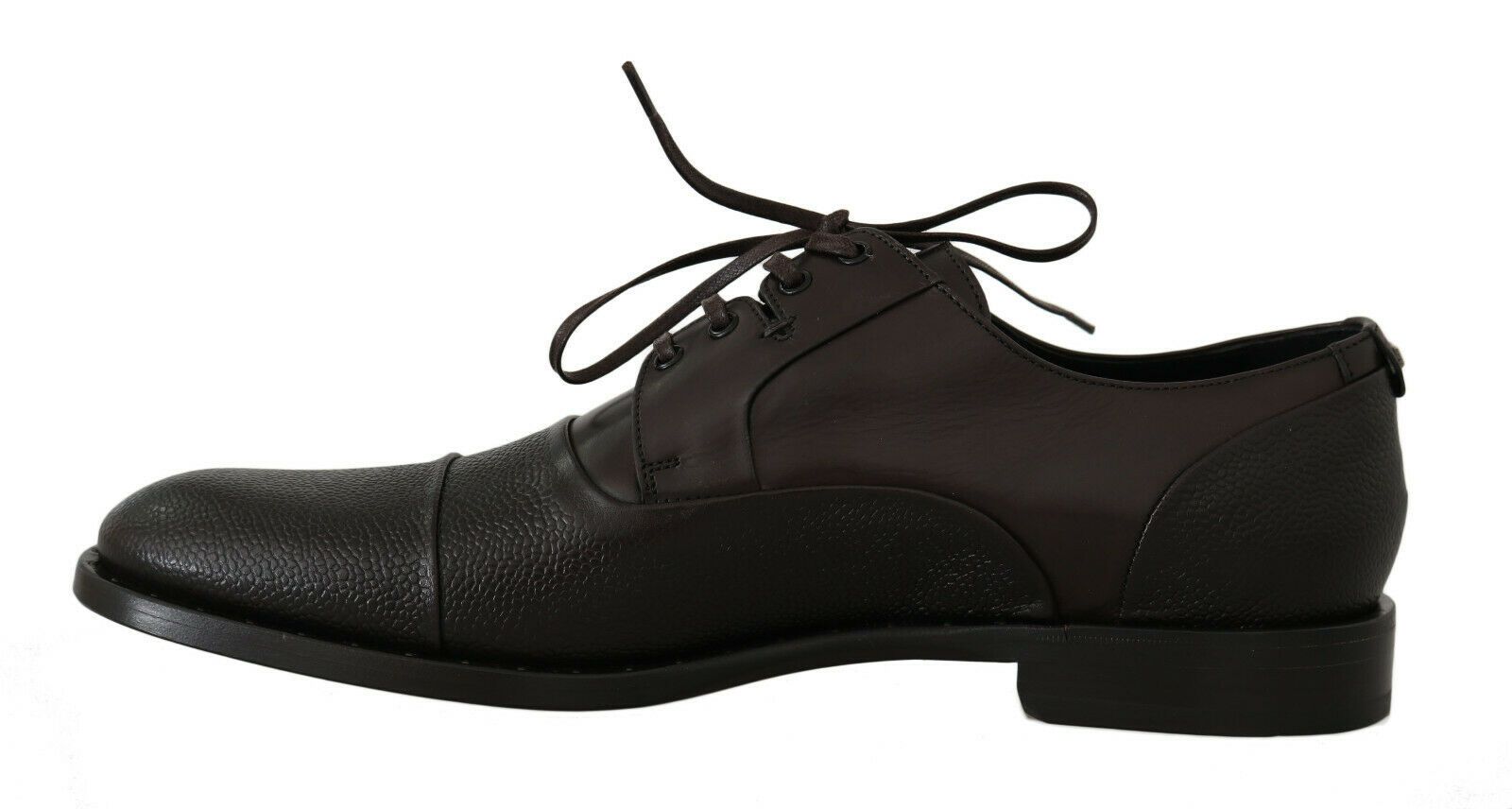 Dolce & Gabbana Brown Leather Lace-Up Dress Men's Shoes-7