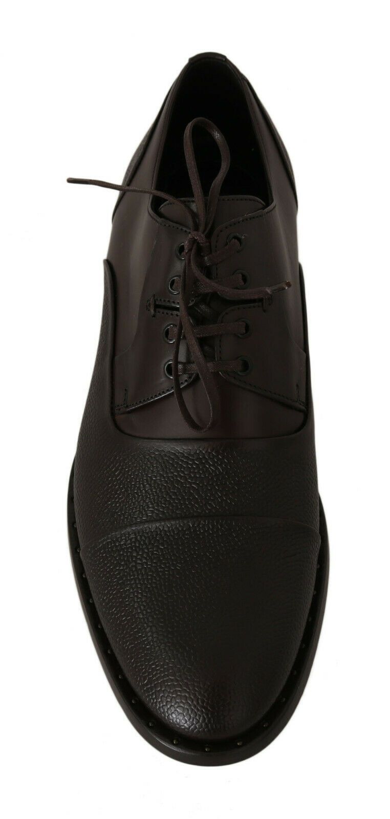 Dolce & Gabbana Brown Leather Lace-Up Dress Men's Shoes-5