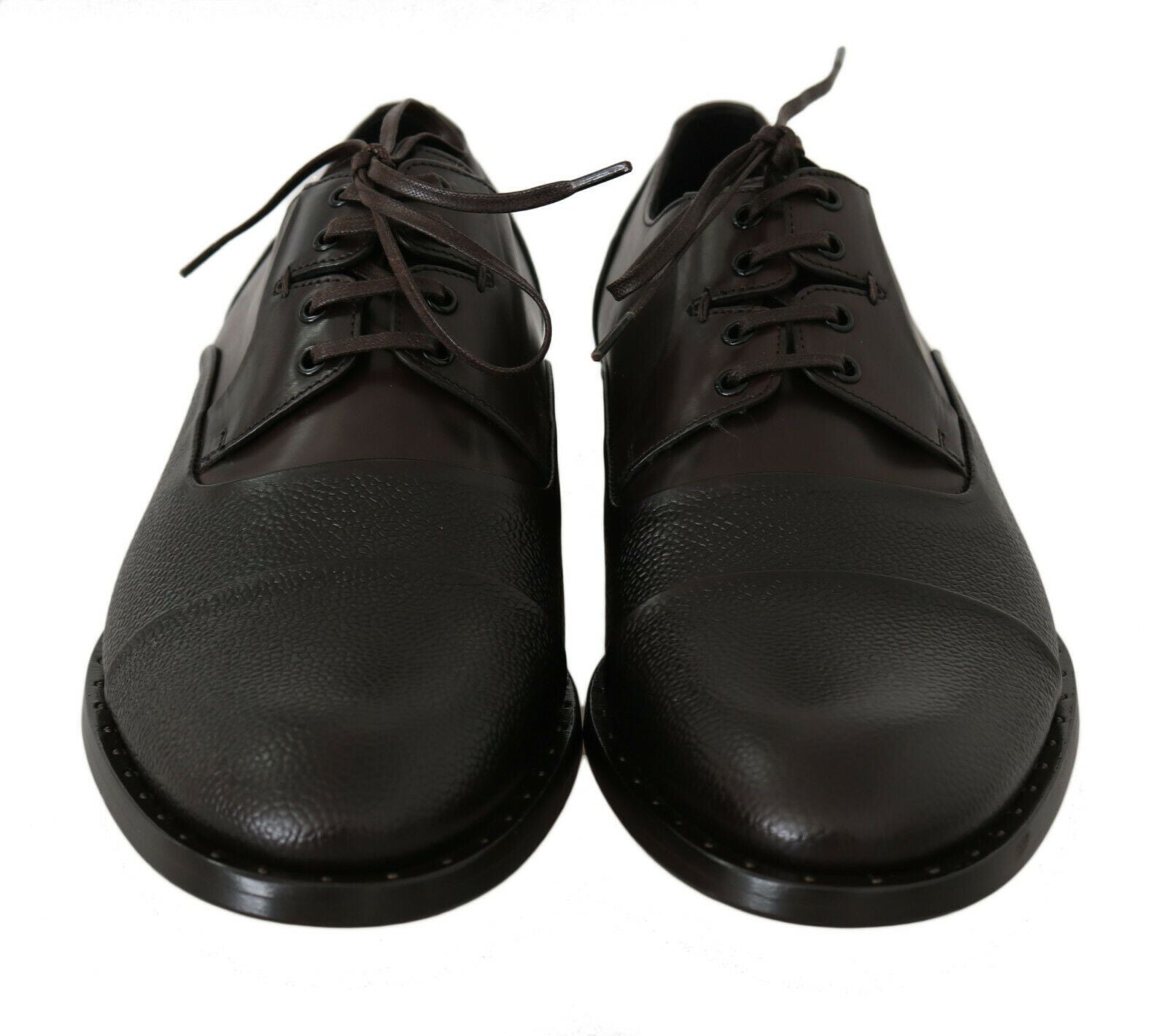 Dolce & Gabbana Brown Leather Lace-Up Dress Men's Shoes-4