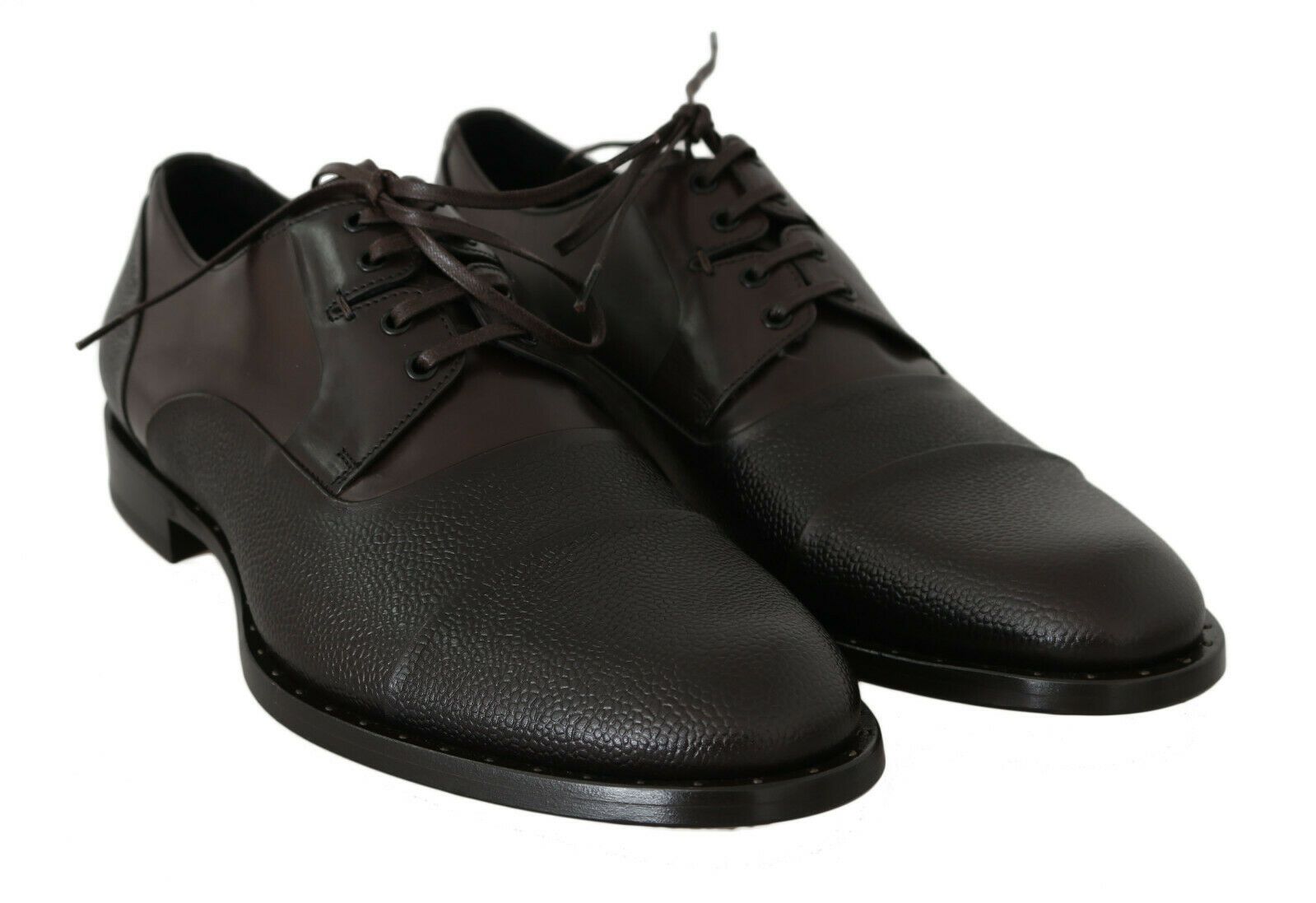 Dolce & Gabbana Brown Leather Lace-Up Dress Men's Shoes-3