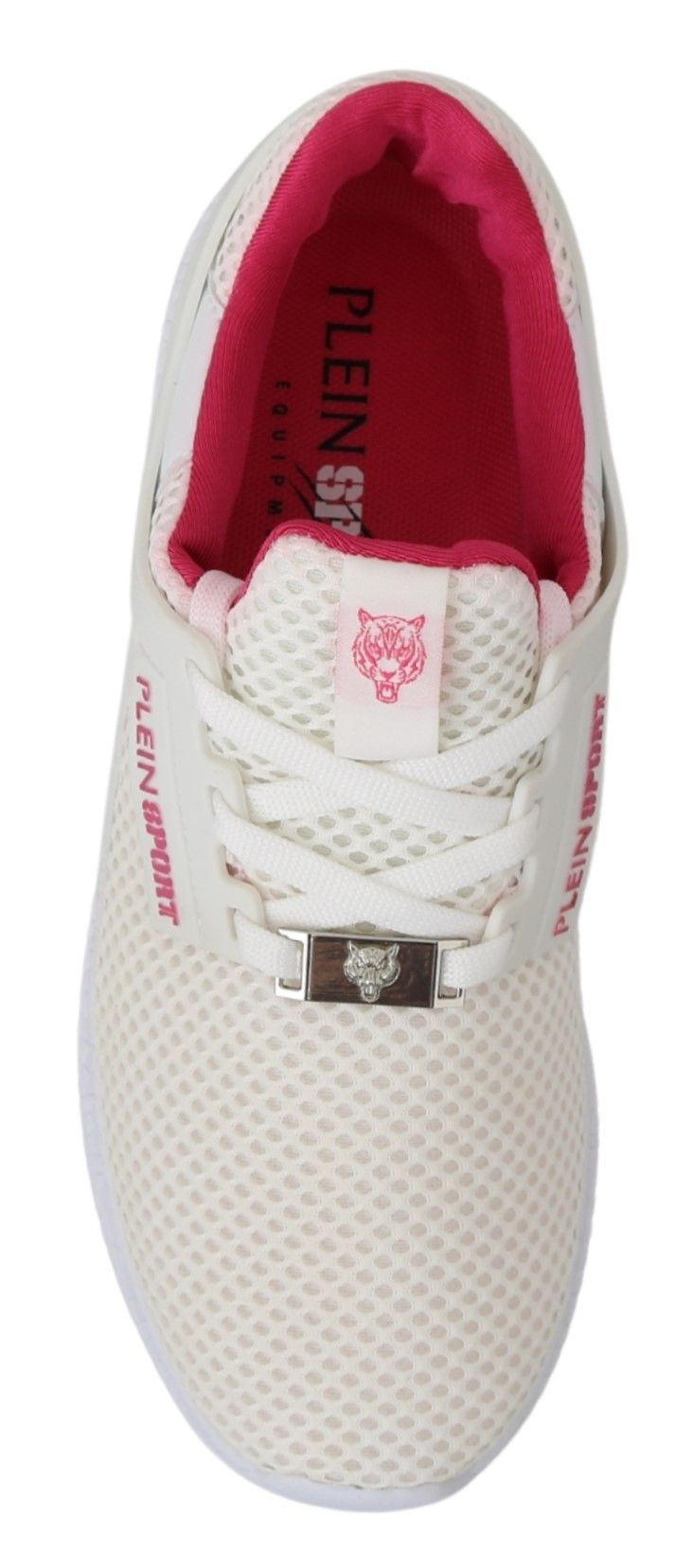 Philipp Plein White Pink Polyester Becky Sneakers Shoes-3