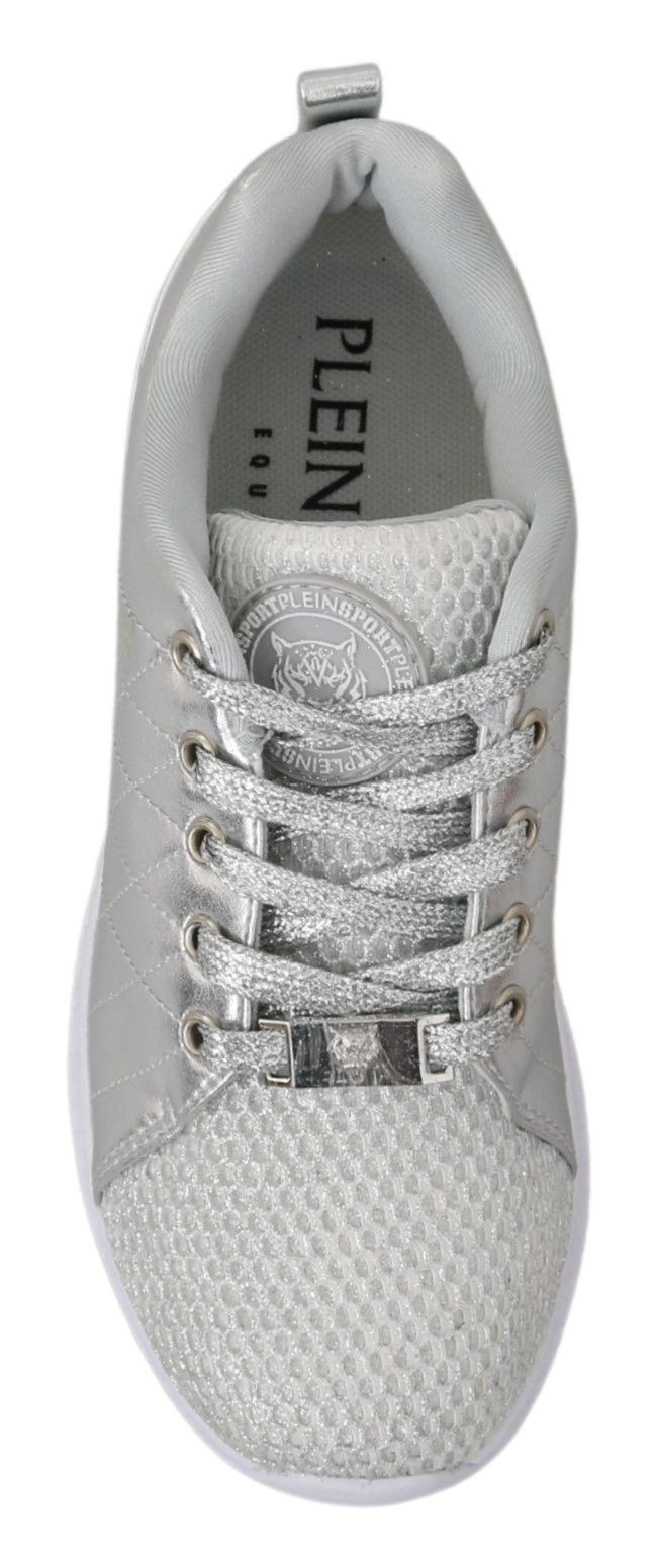 Philipp Plein Gisella Silver Polyester Sneakers Shoes-3