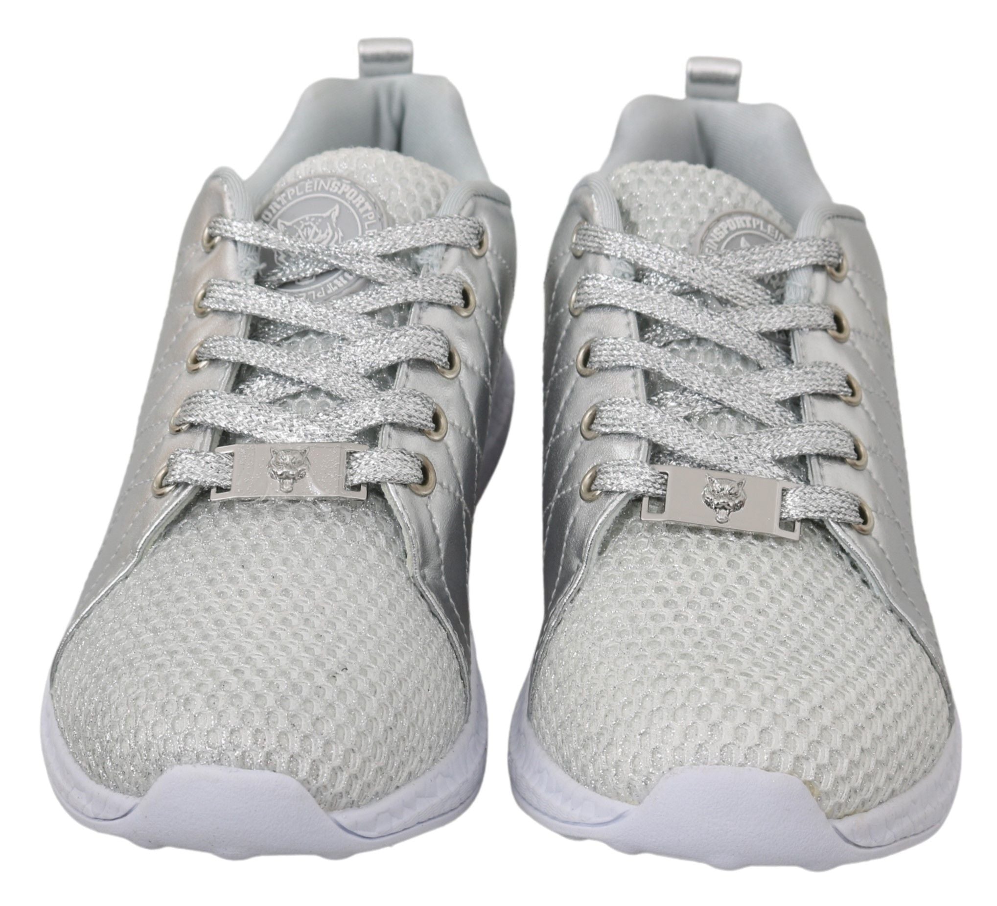 Philipp Plein Gisella Silver Polyester Sneakers Shoes-4