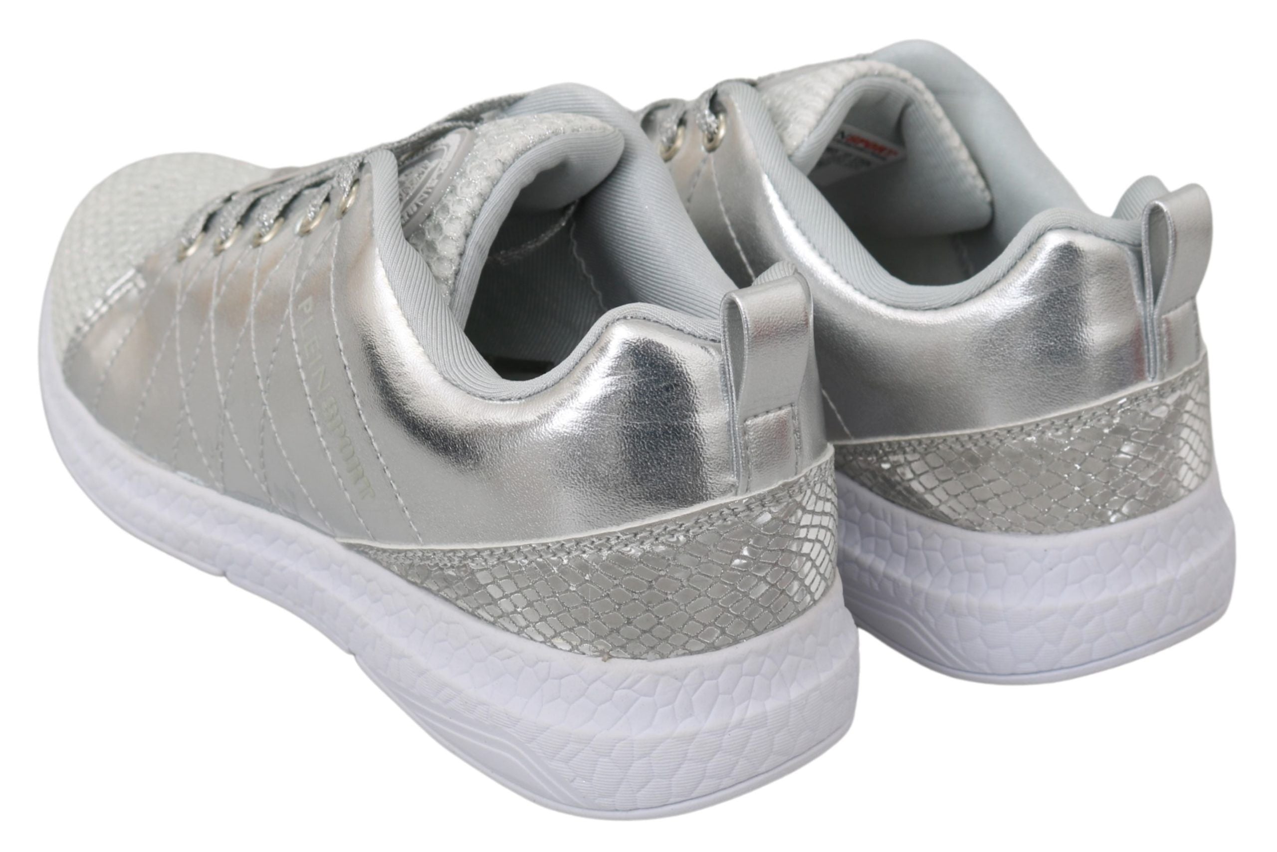 Philipp Plein Gisella Silver Polyester Sneakers Shoes-6