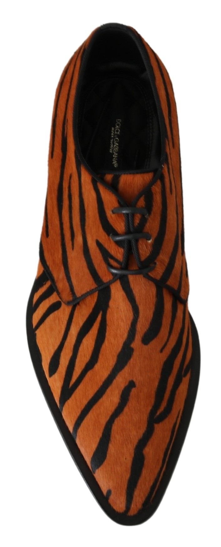 Dolce & Gabbana Orange Pony Haar Formal Kleid Broque Schuhe-3