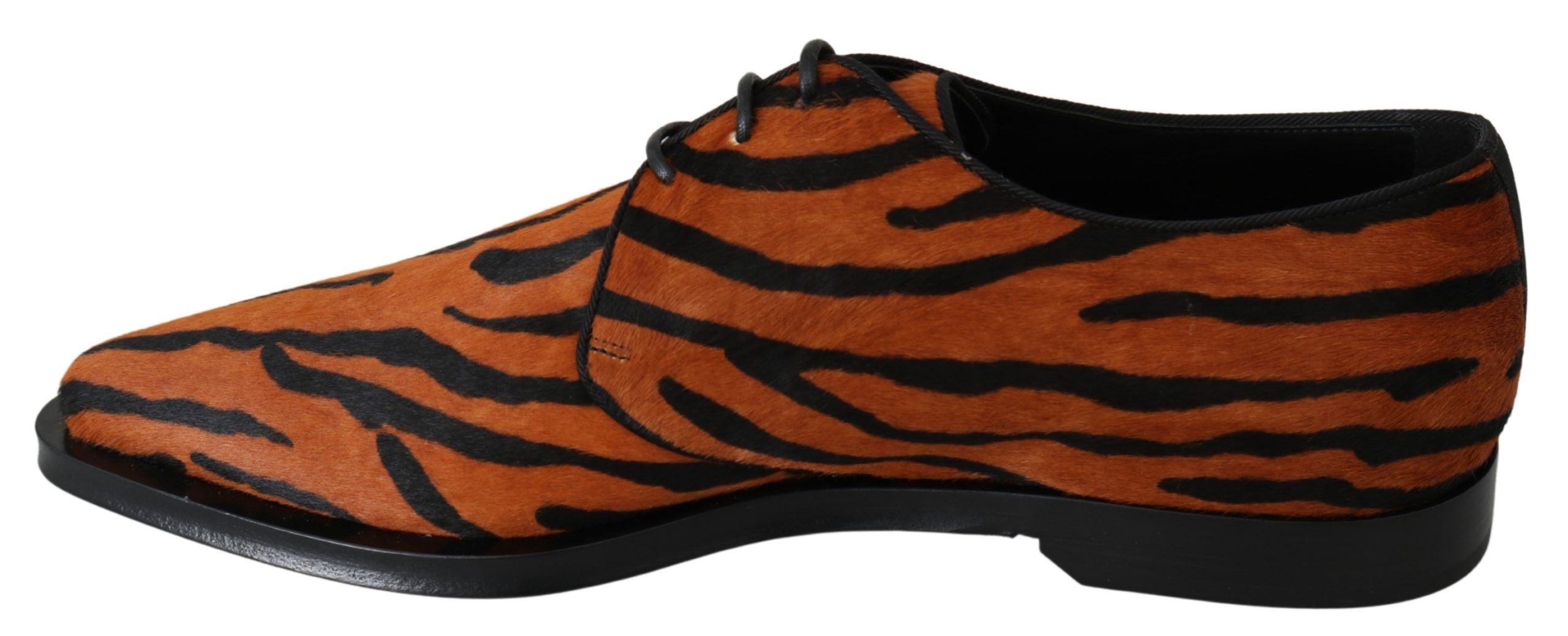 Dolce & Gabbana Orange Pony Haar Formal Kleid Broque Schuhe-7