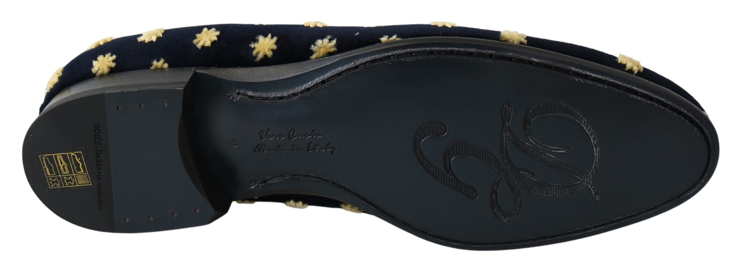 Dolce & Gabbana Blue Velvet Crown Slippers Loafers Shoes-4