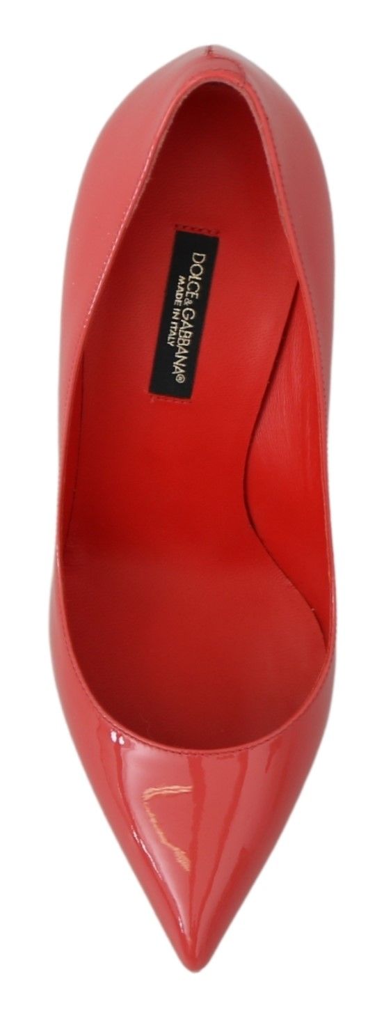 Dolce & Gabbana Dunkelrosa Lackleder Heels Pumps-3