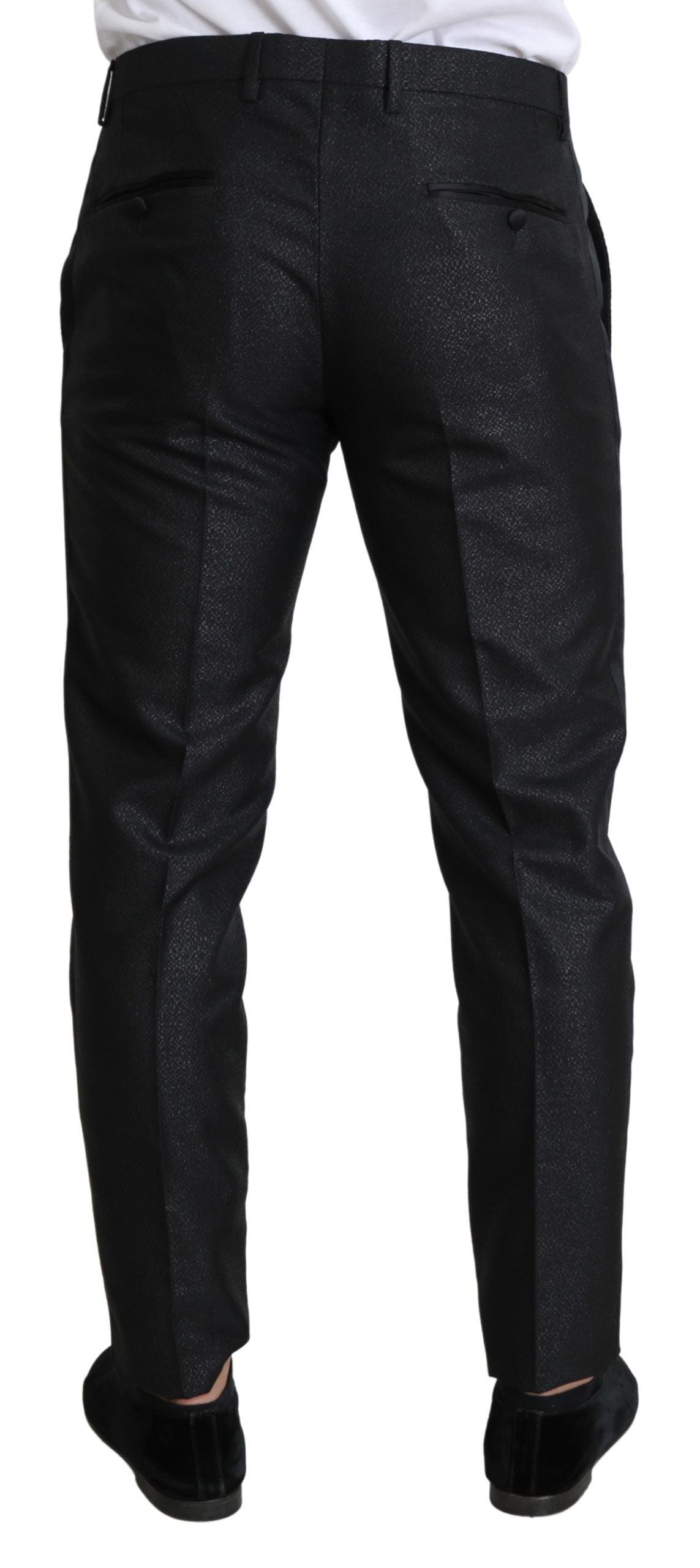 Dolce & Gabbana Black Metallic Skinny Pantsuit-3