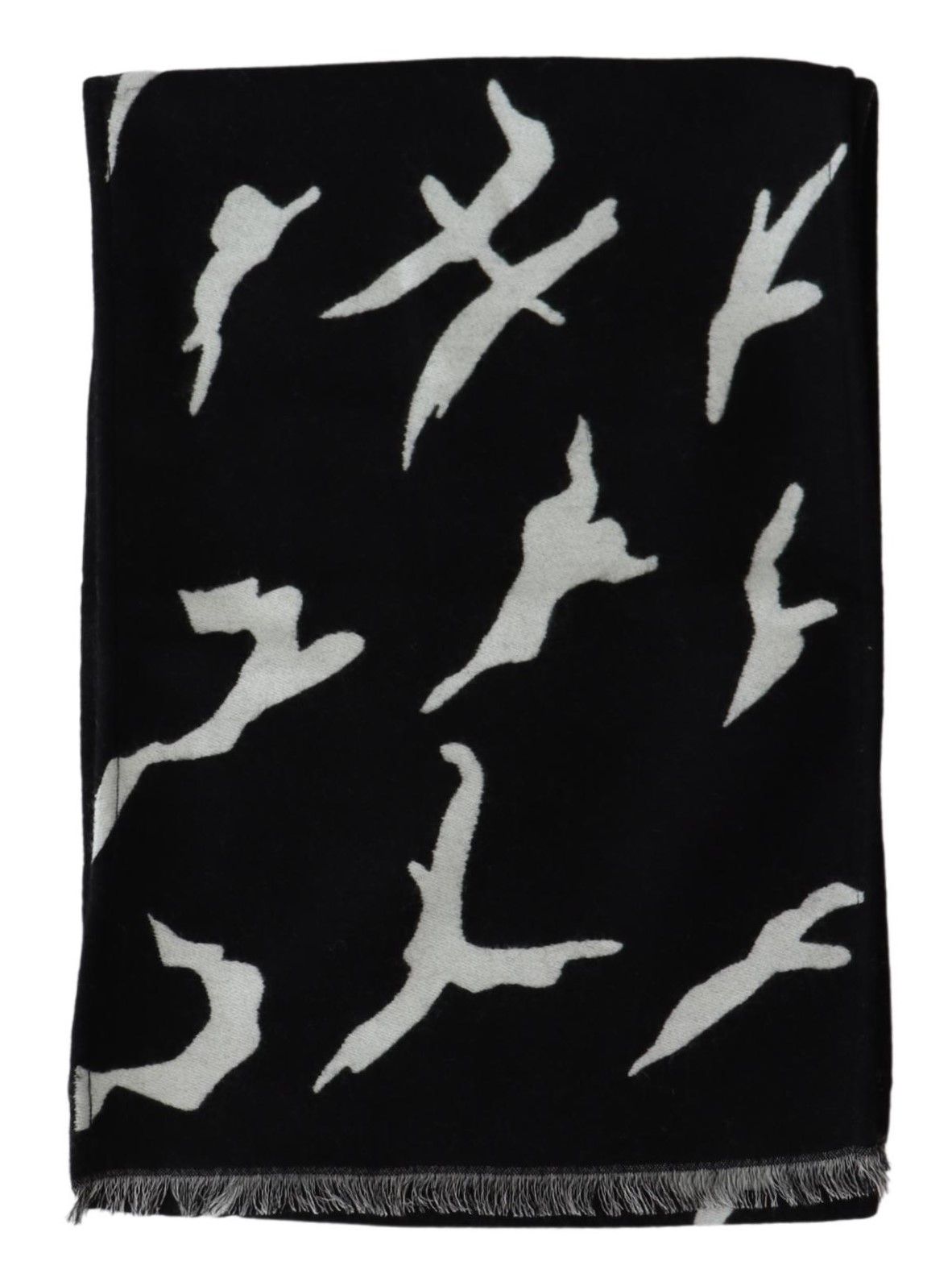 Givenchy Black and White Wool Unisex Winter Warm Scarf Wrap Scarf-3