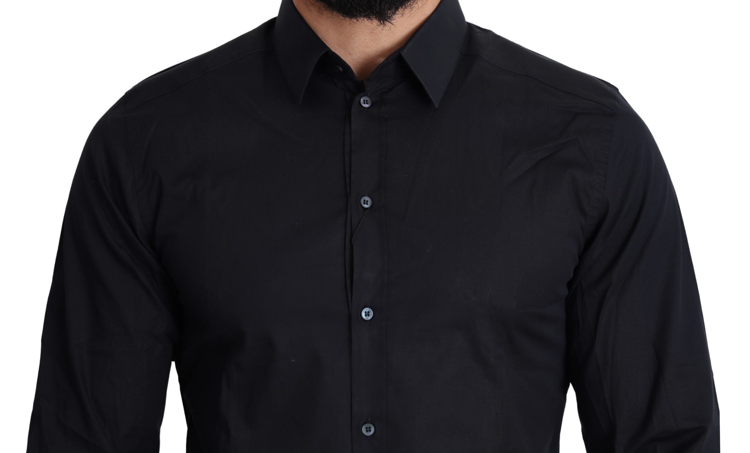 Dolce & Gabbana Blue Formal GOLD Cotton Shirt-3