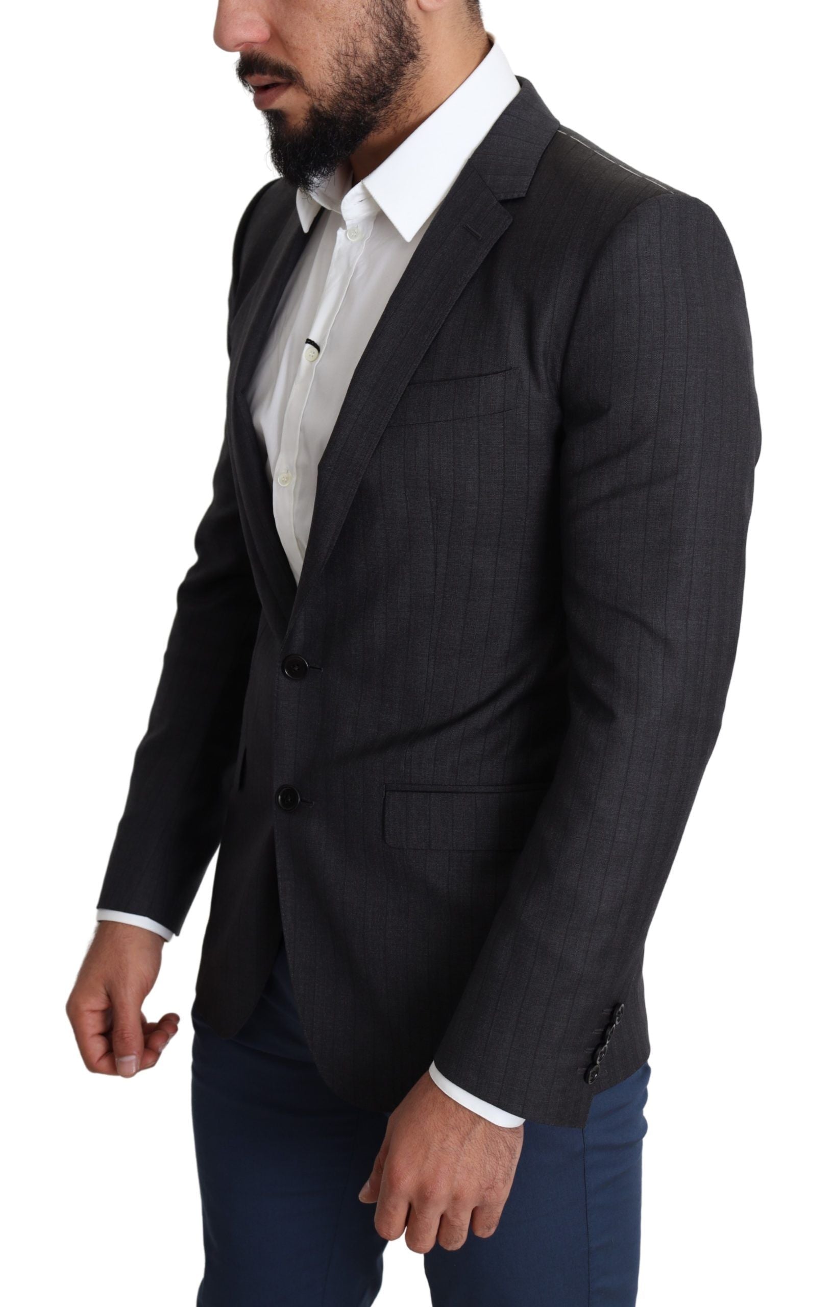 Dolce & Gabbana Black single-breasted wool coat MARTINI Blazer-7