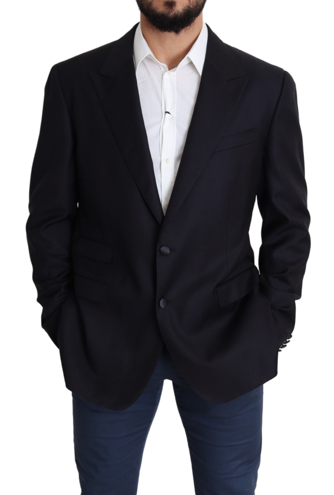 Dolce & Gabbana Black single-breasted NAPOLI wool blazer-2