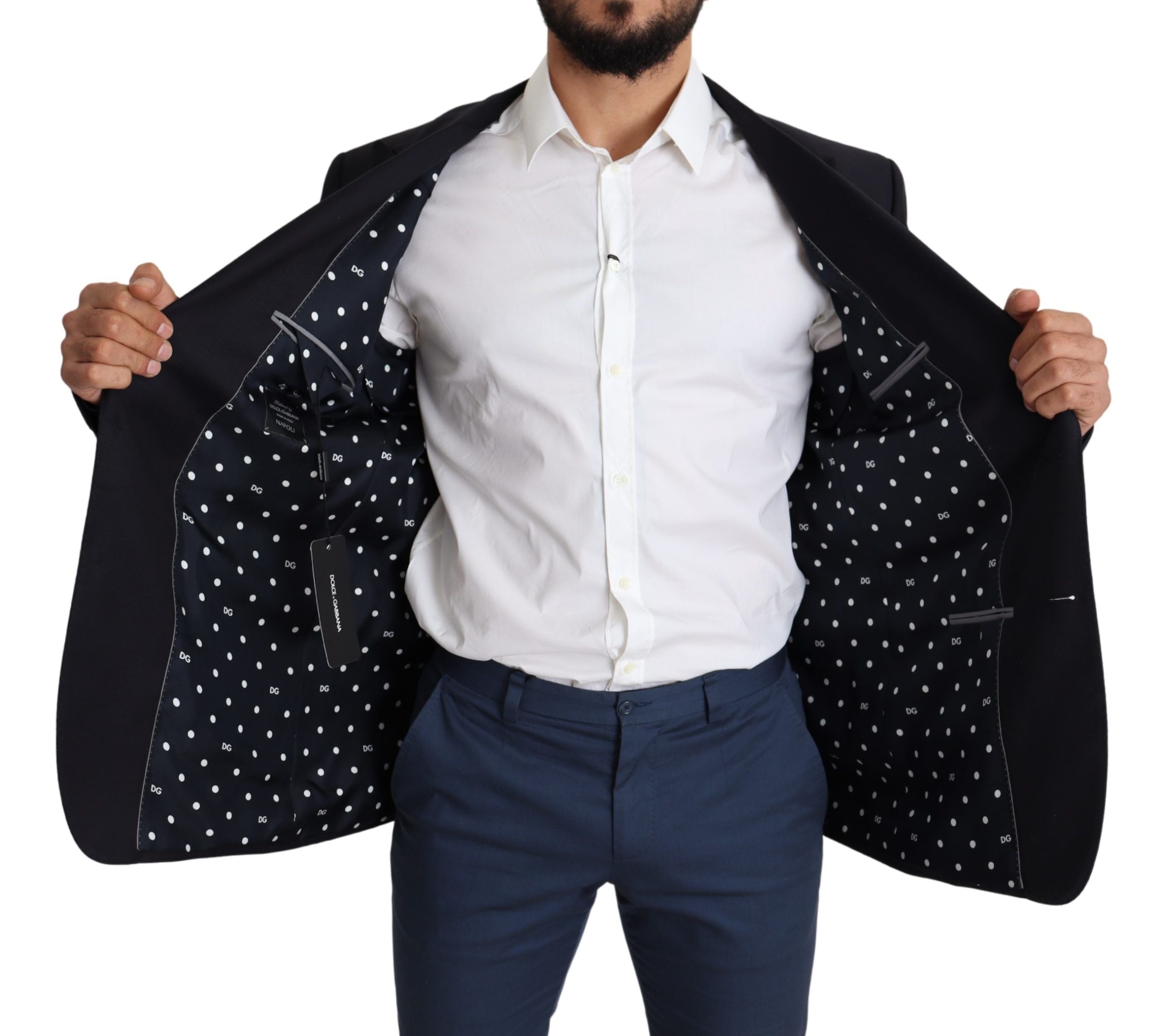Dolce & Gabbana Black single-breasted NAPOLI wool blazer-3