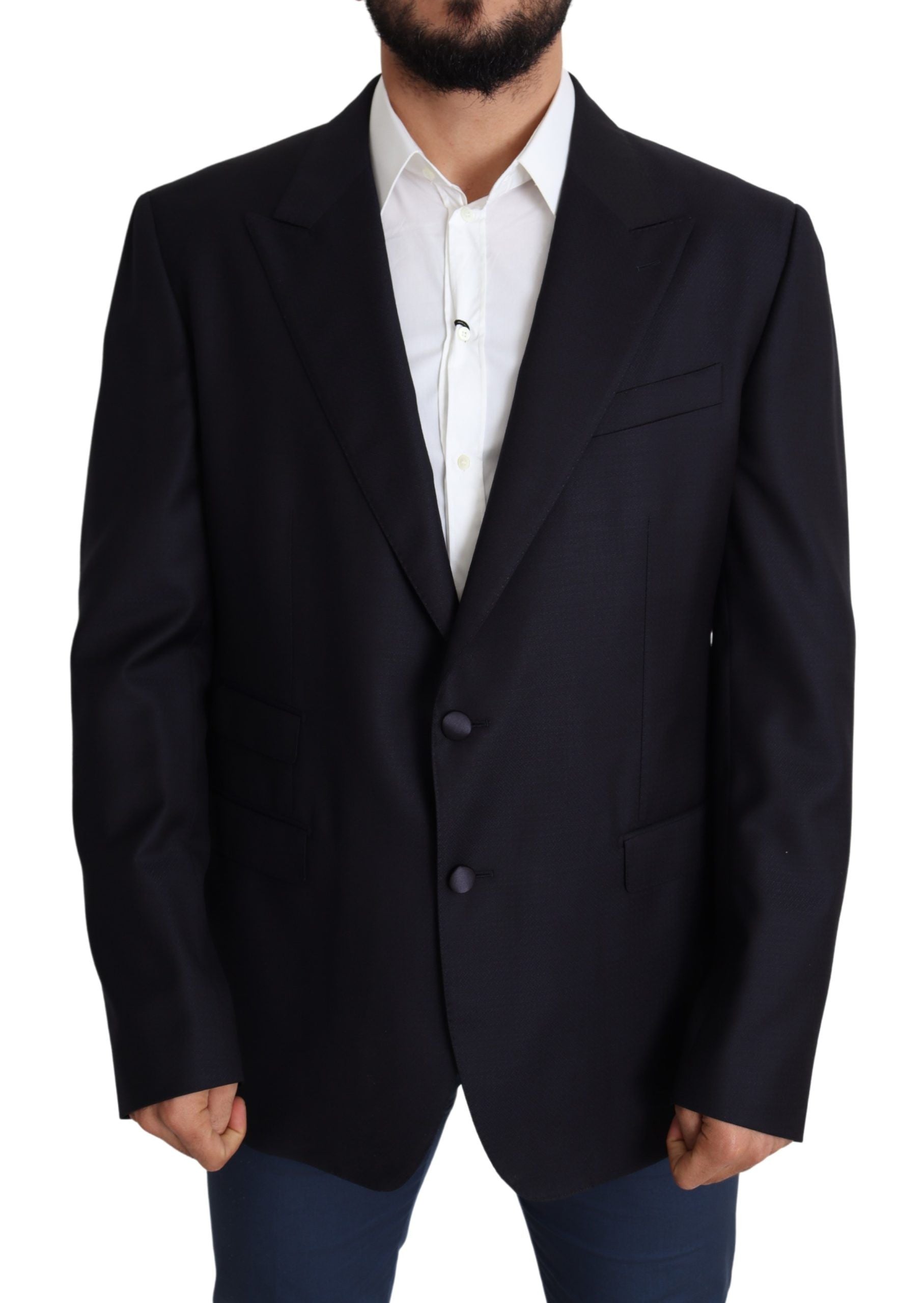 Dolce & Gabbana Black single-breasted NAPOLI wool blazer