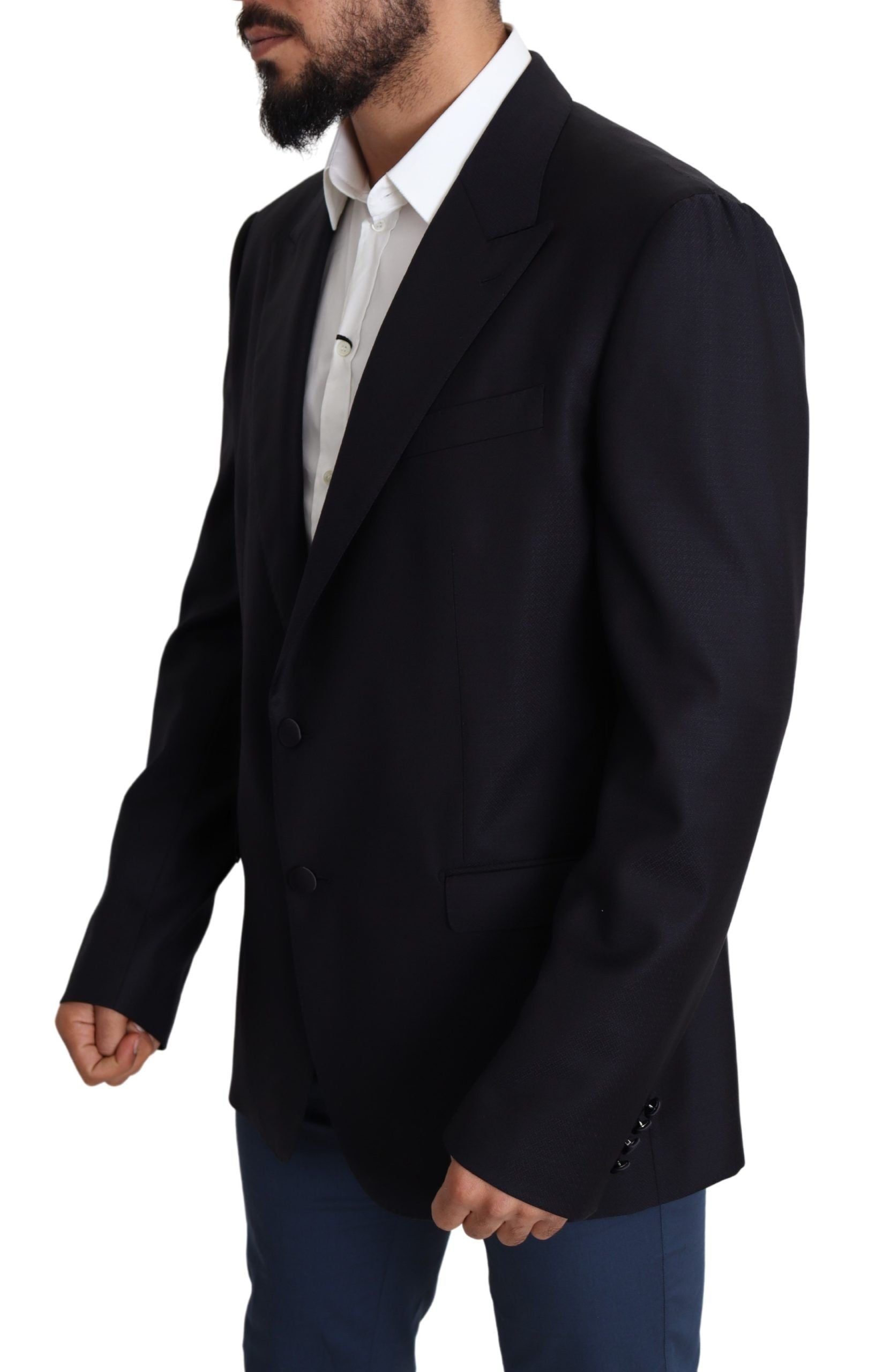 Dolce & Gabbana Black single-breasted NAPOLI wool blazer-4