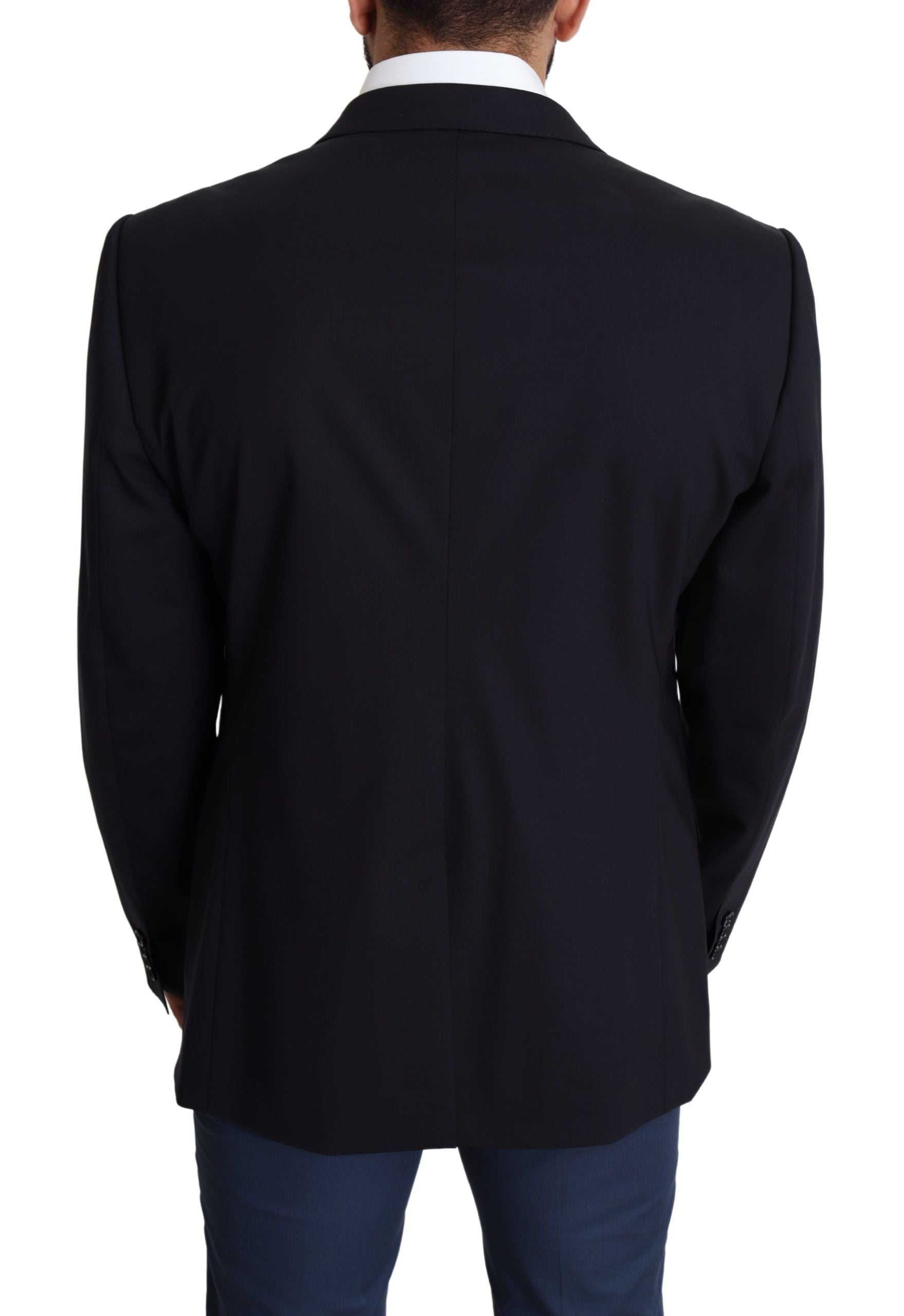 Dolce & Gabbana Black Wool Stretch Coat MARTINI Blazer-2